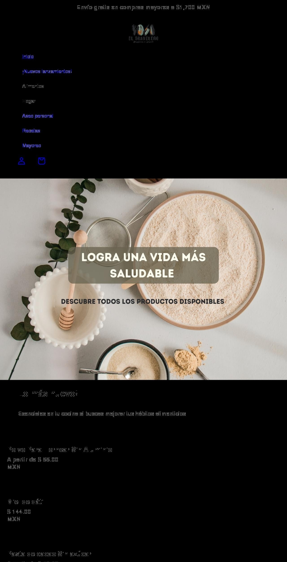 elgranelero.com shopify website screenshot