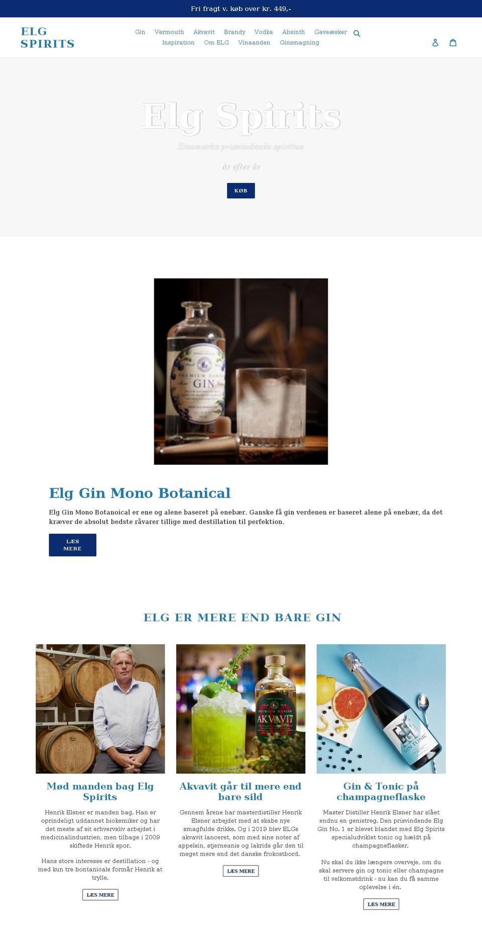 elgspirits.shop shopify website screenshot