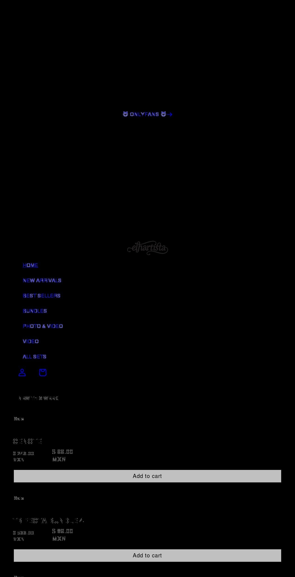 elhartistashop.com — Shopify storefront screenshot