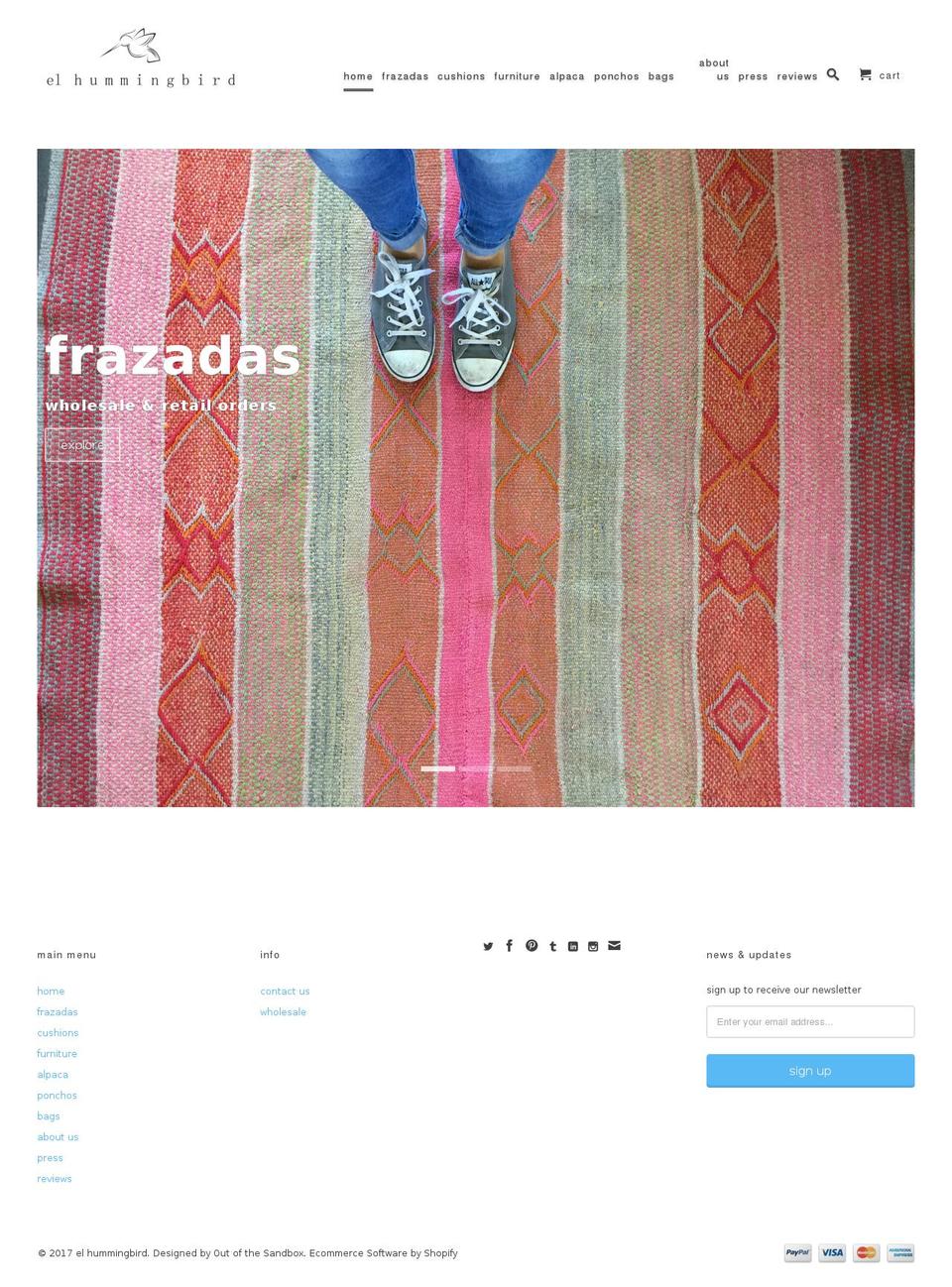 elhummingbird.com shopify website screenshot