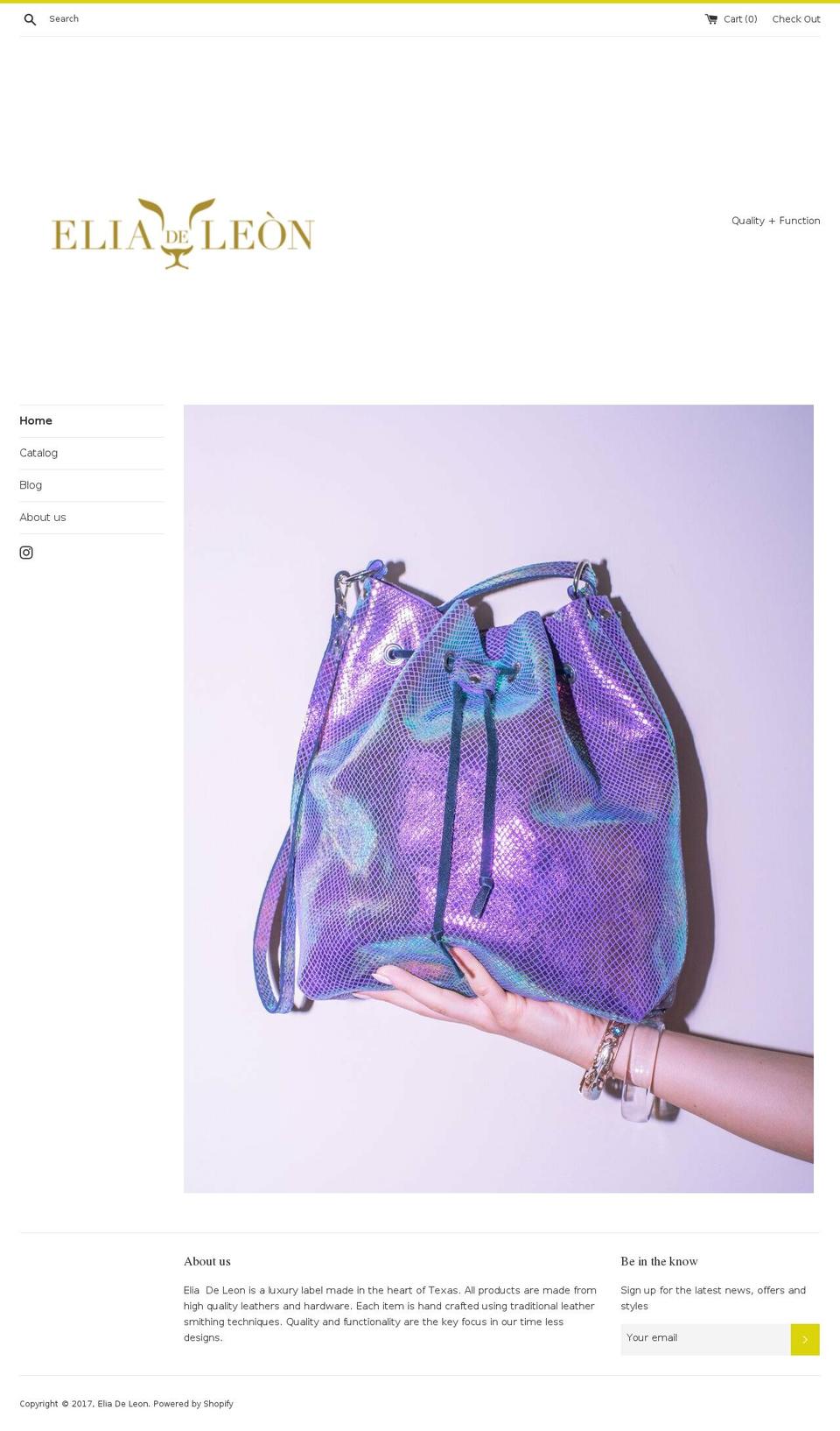eliadeleon.com shopify website screenshot