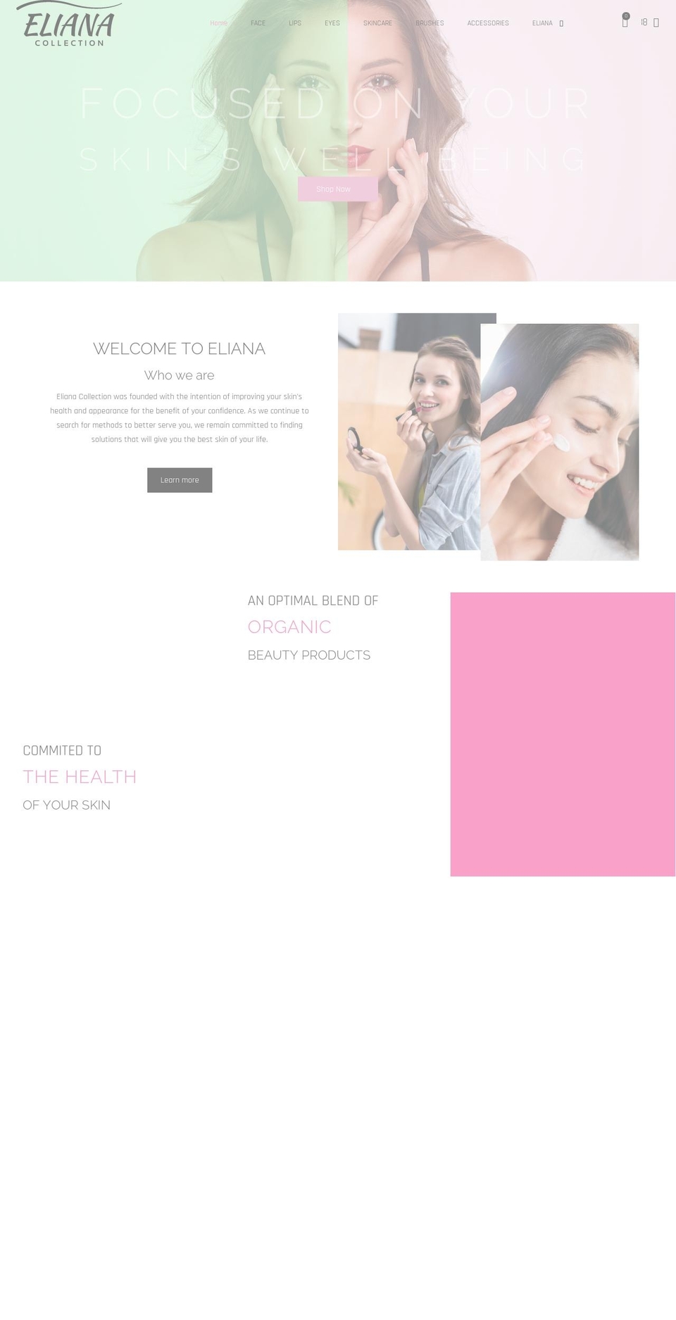 elianacollection.com shopify website screenshot