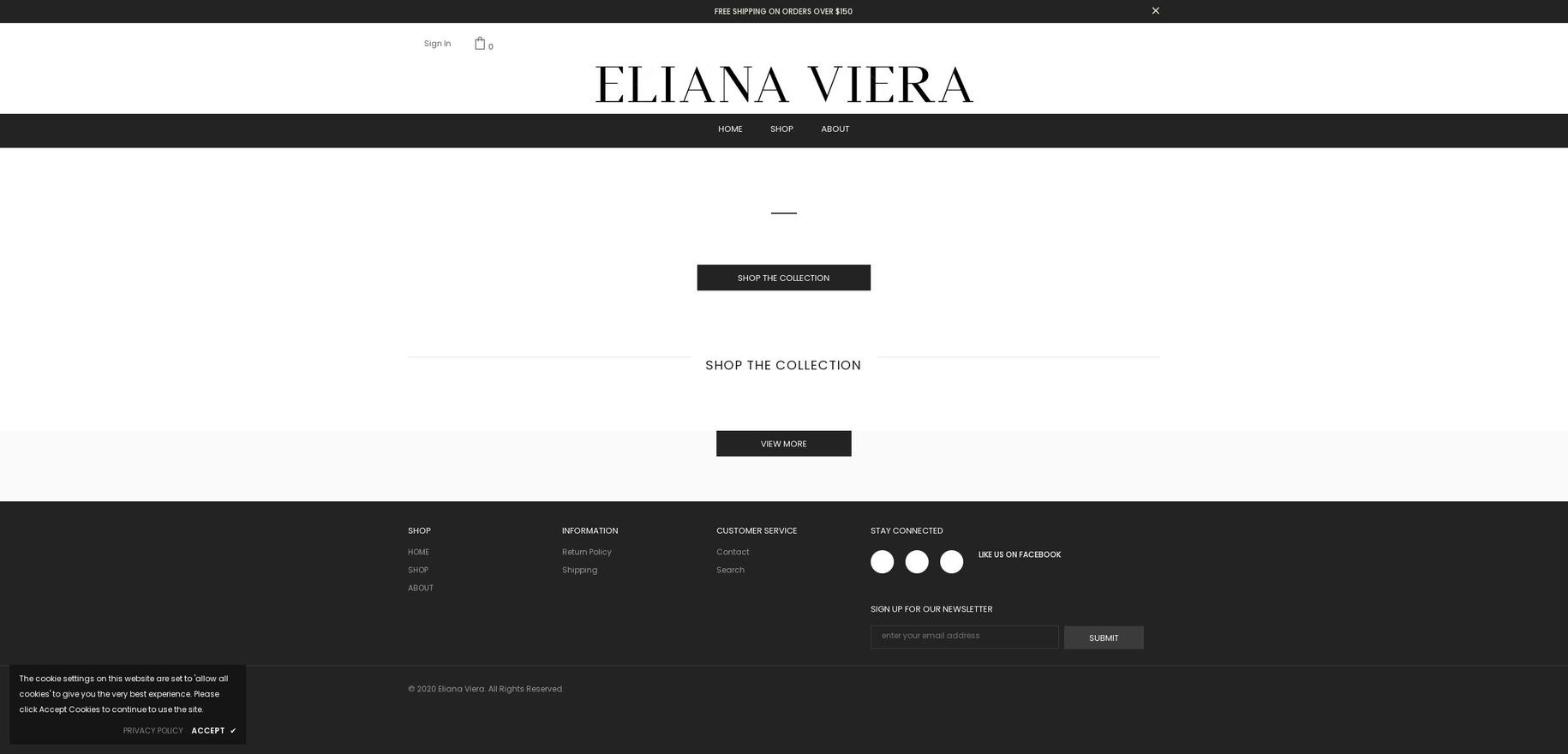 elianaviera.com shopify website screenshot