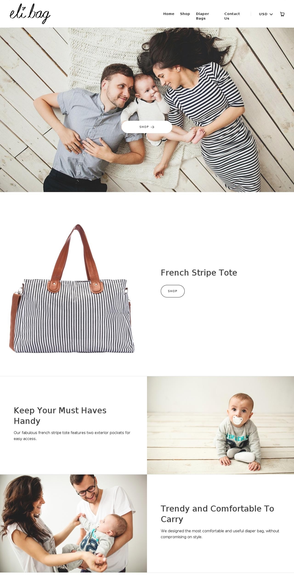 elibag.com shopify website screenshot