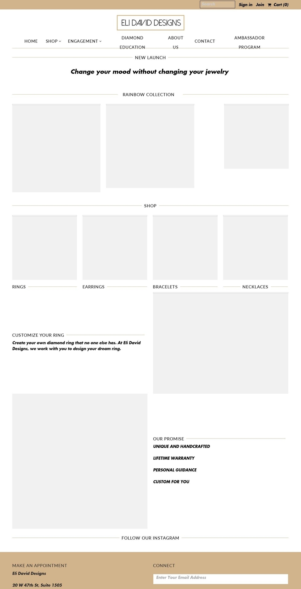 elidaviddesigns.com — Shopify storefront screenshot