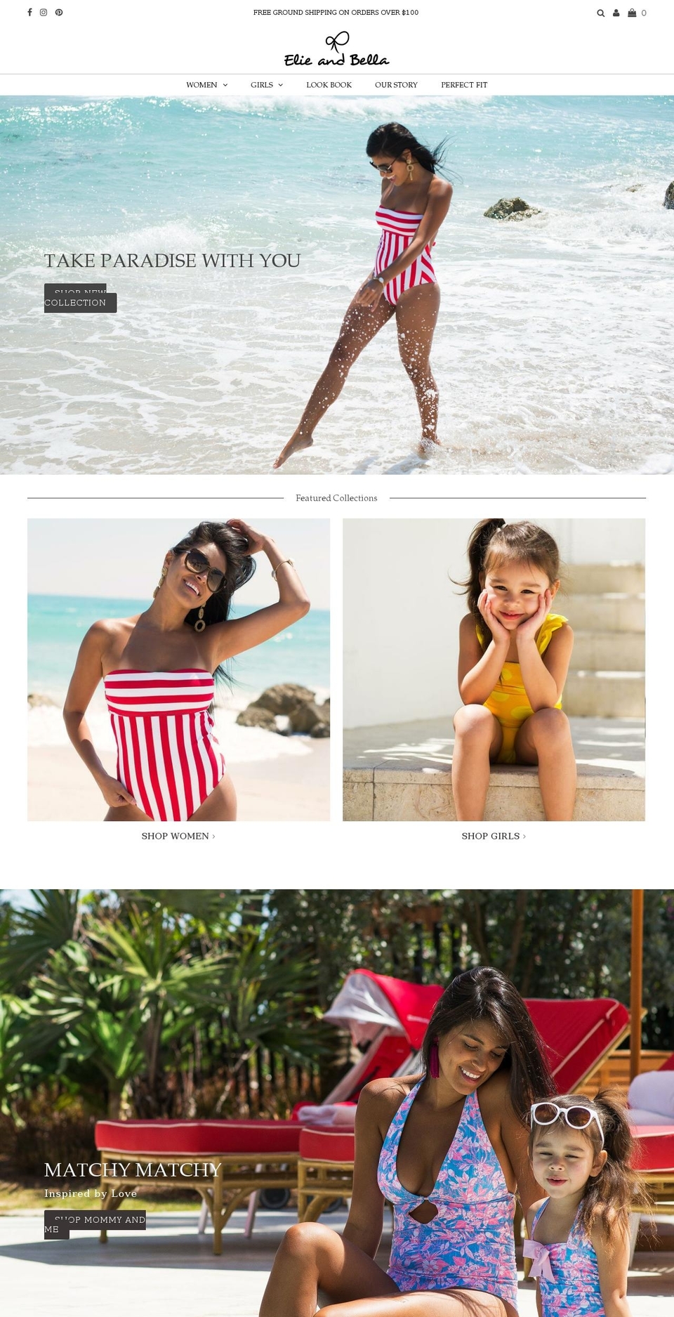 elieandbella.com shopify website screenshot