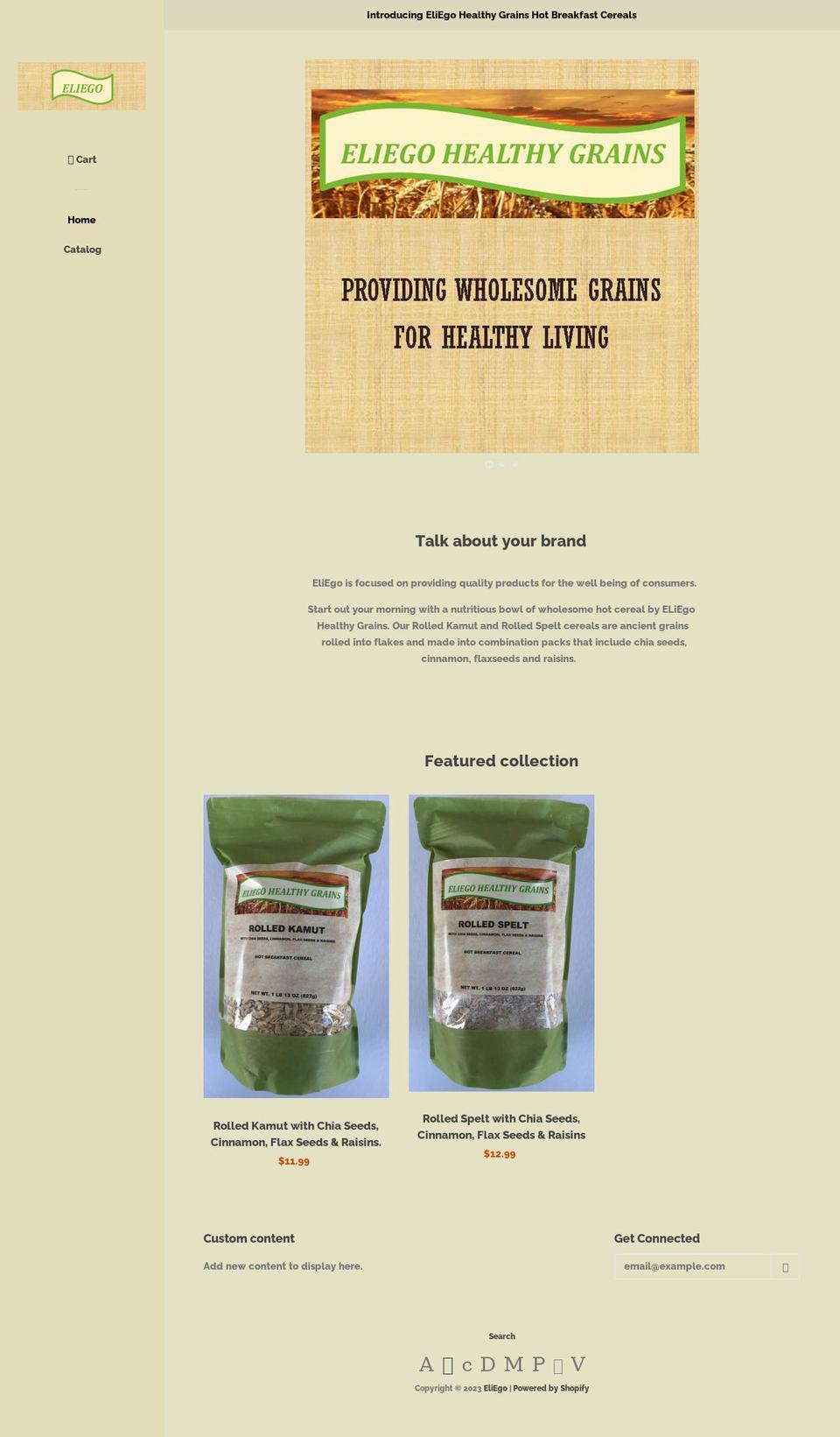 eliegogroup.com — Shopify storefront screenshot