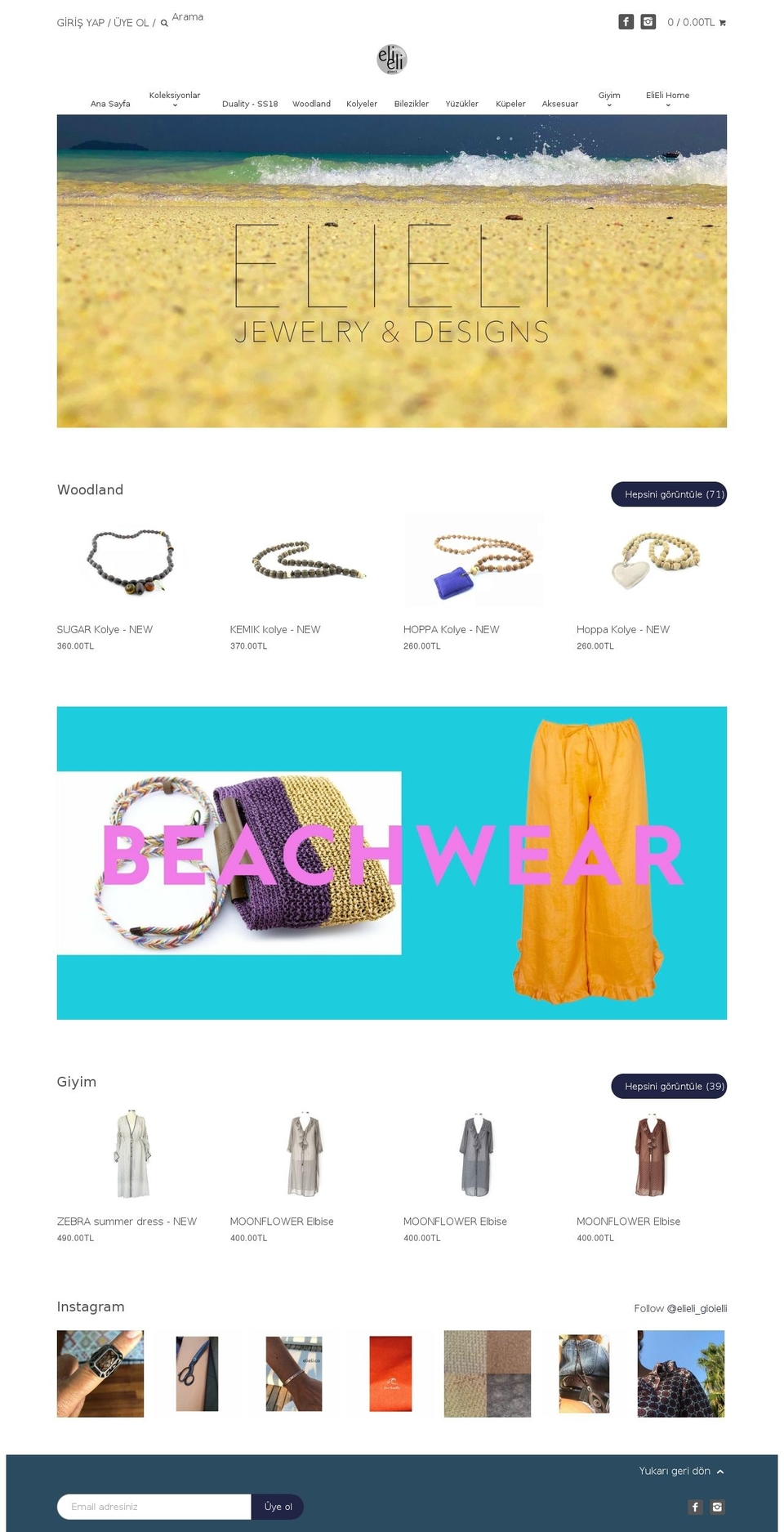 elieli.net shopify website screenshot