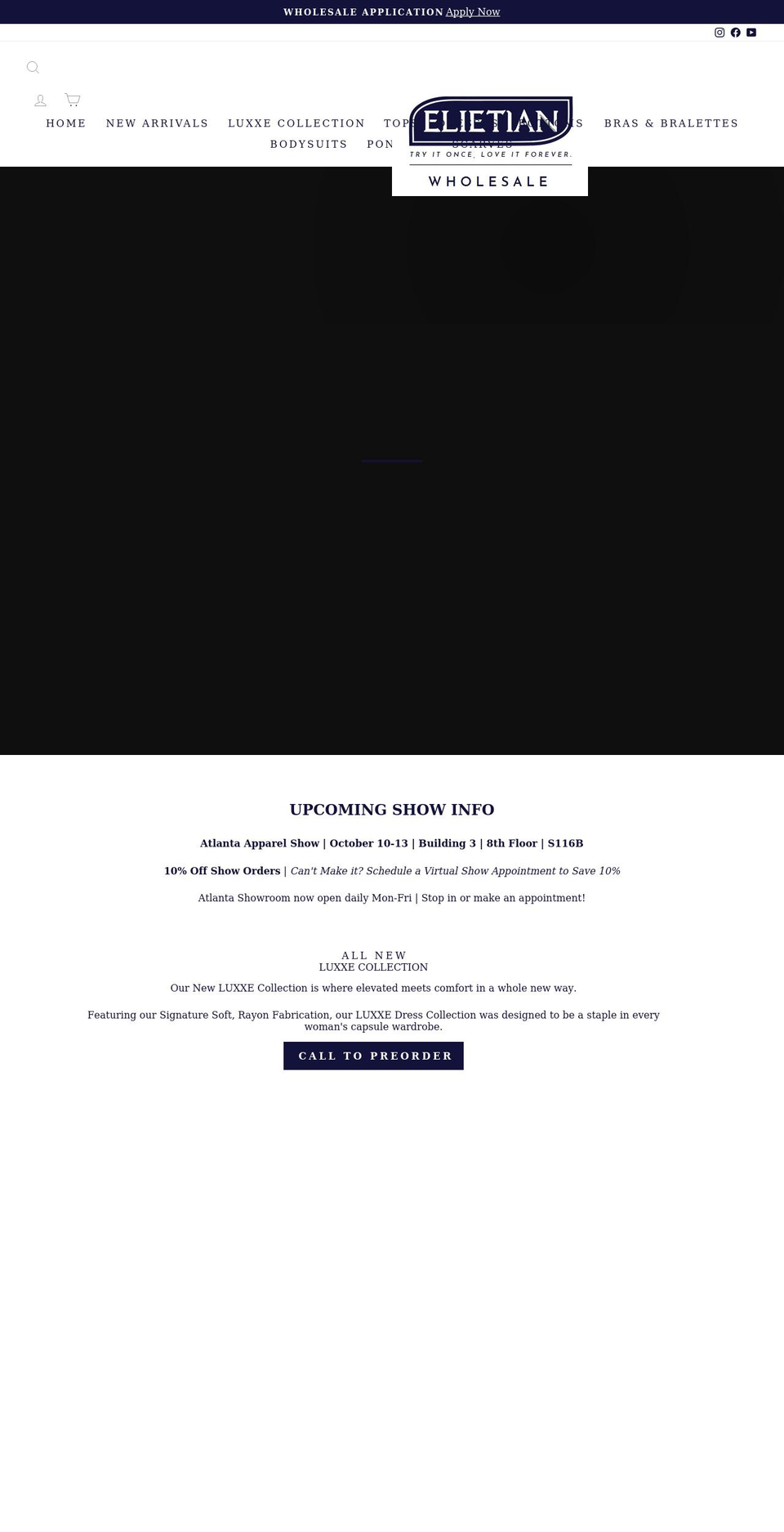 elietian.com shopify website screenshot