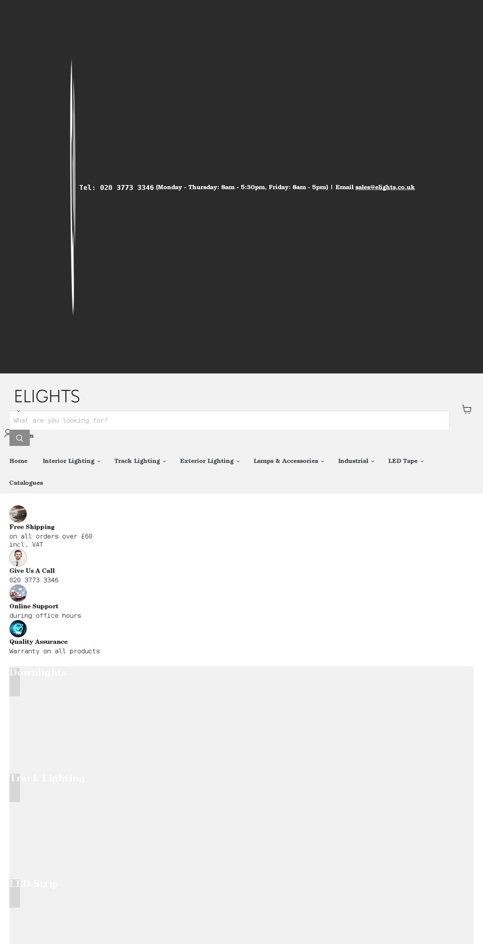 elights.co.uk shopify website screenshot