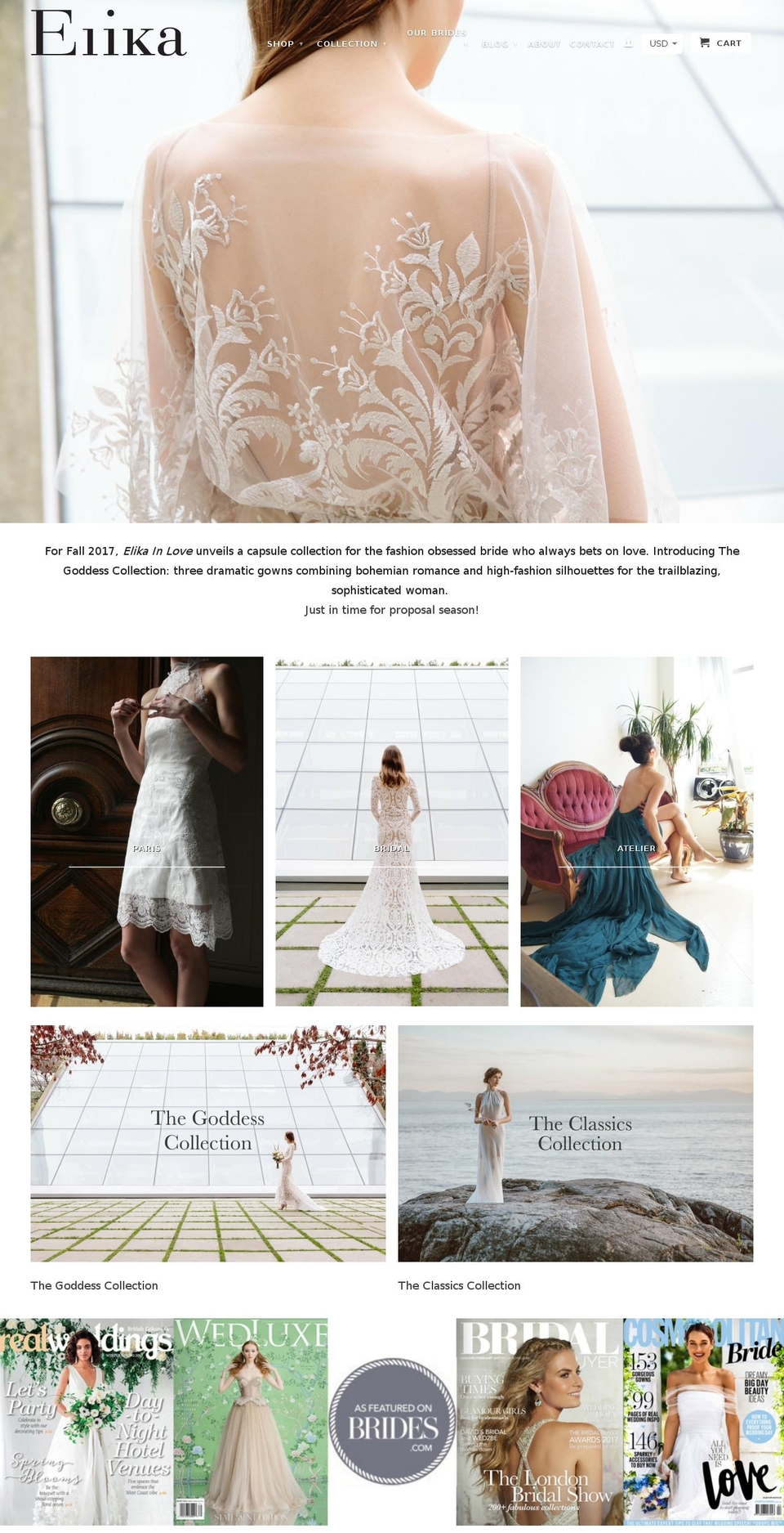 elikainlove.com shopify website screenshot