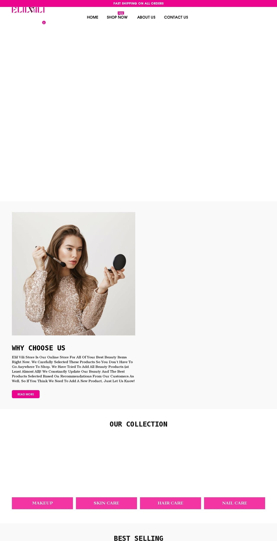elilvili.com shopify website screenshot