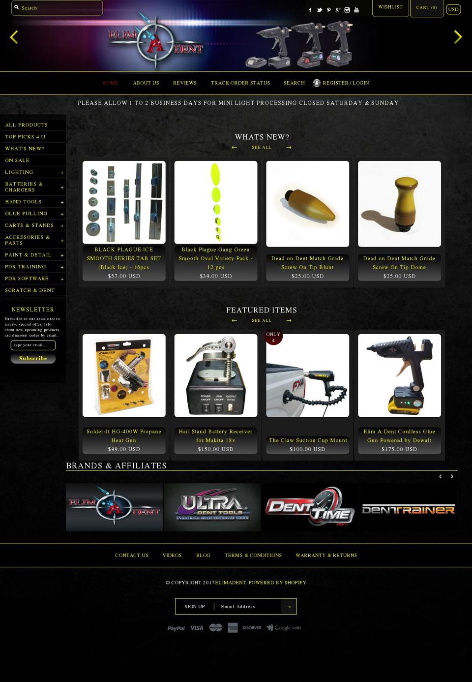 elimadenttools.com shopify website screenshot