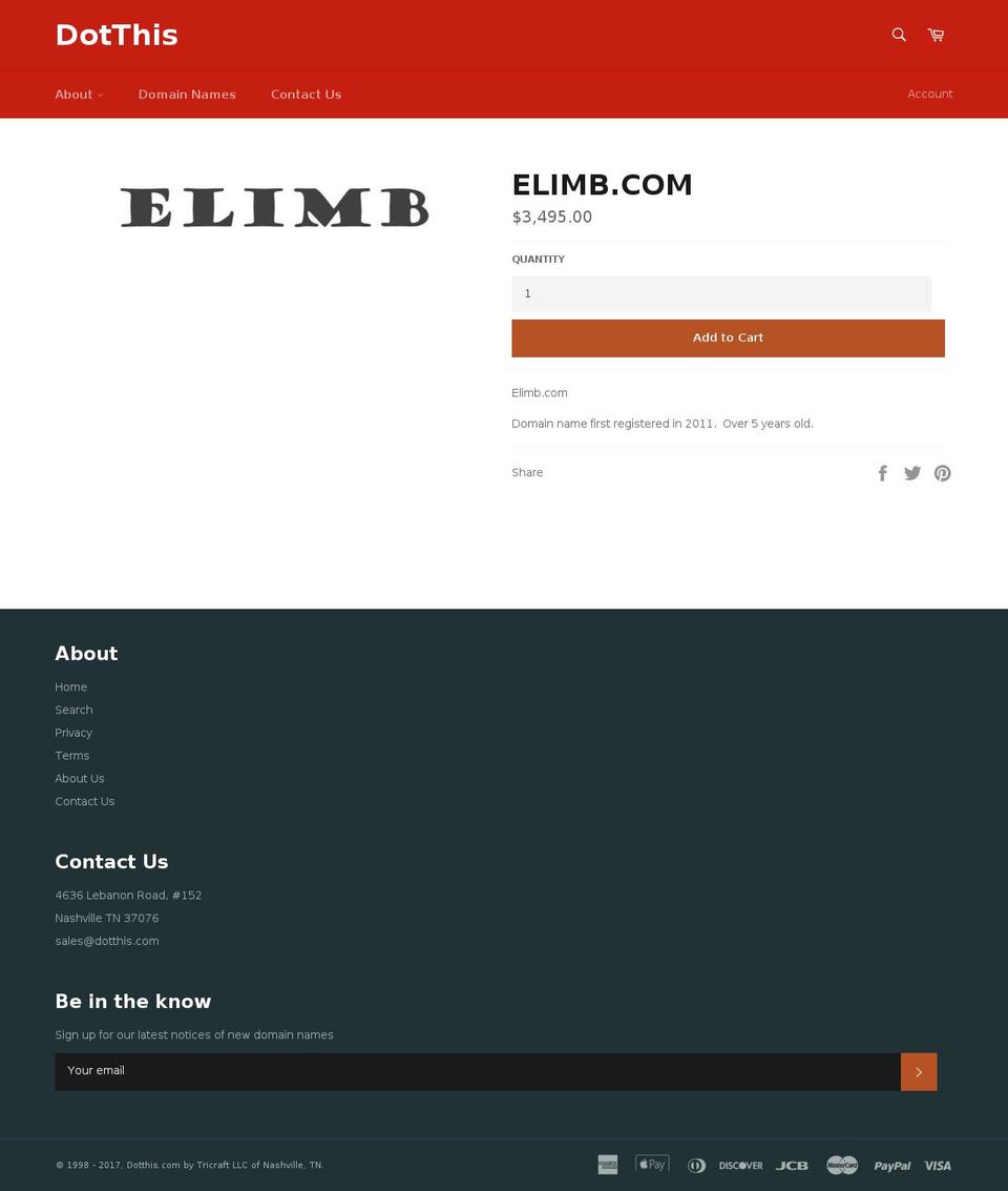 elimb.com shopify website screenshot