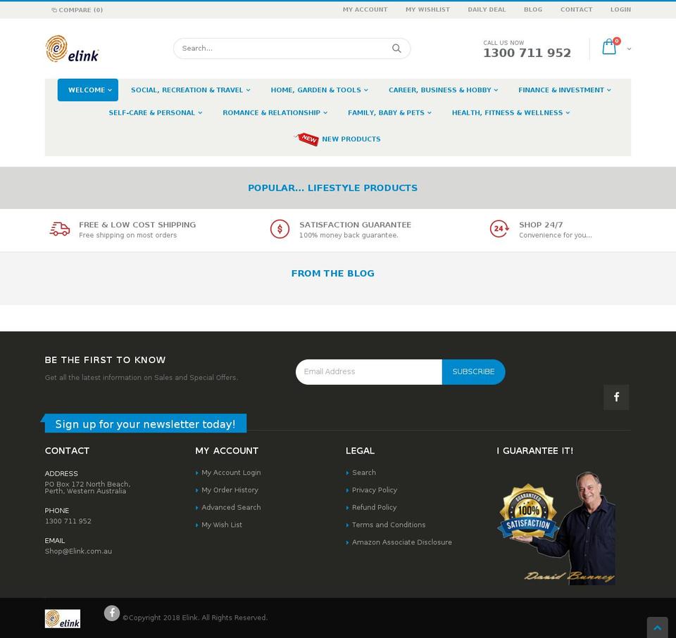 elink.com.au shopify website screenshot