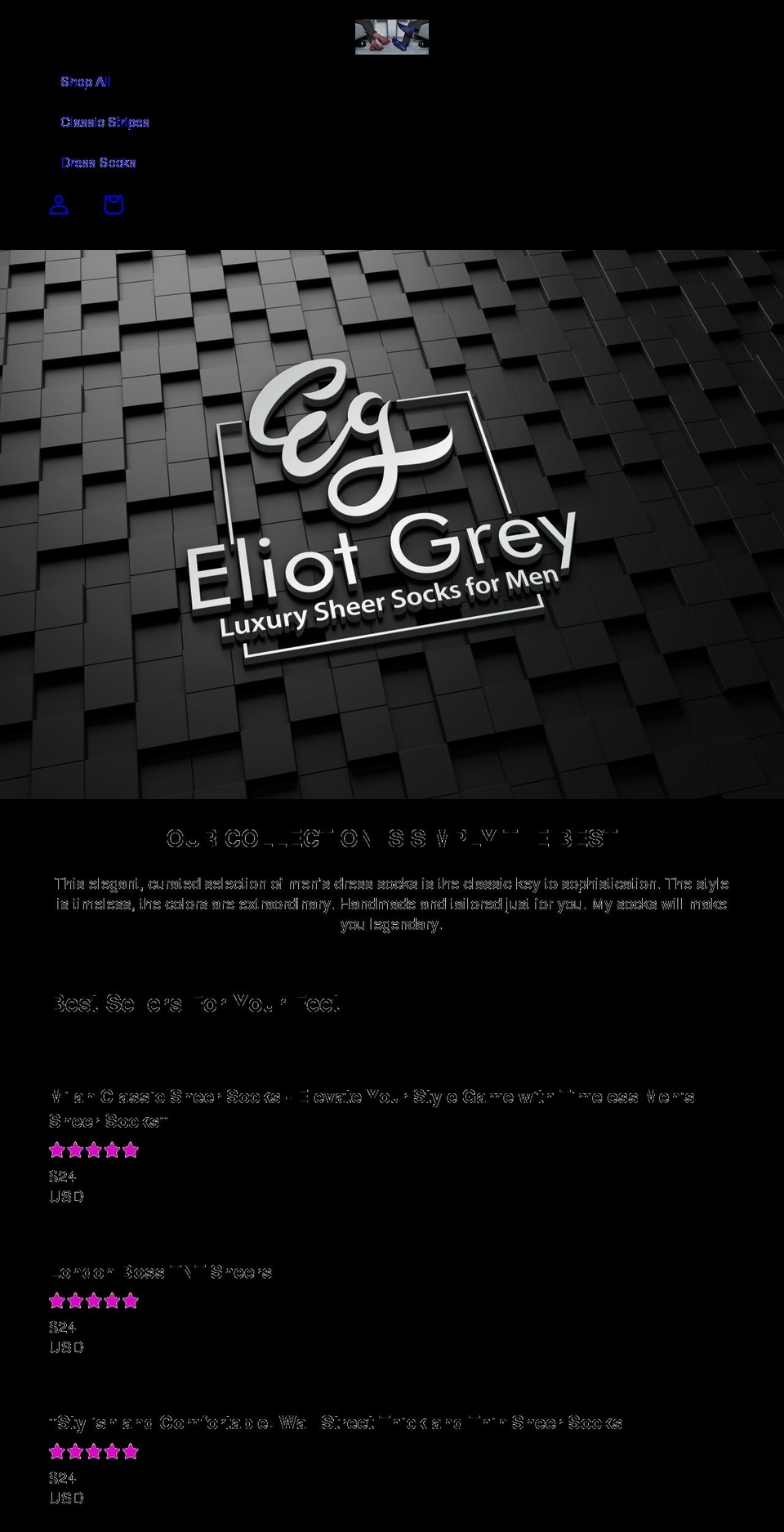 eliotgrey.com — Shopify storefront screenshot