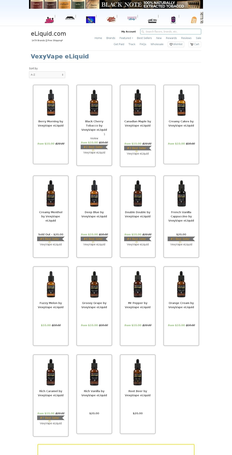 eliquid.info shopify website screenshot