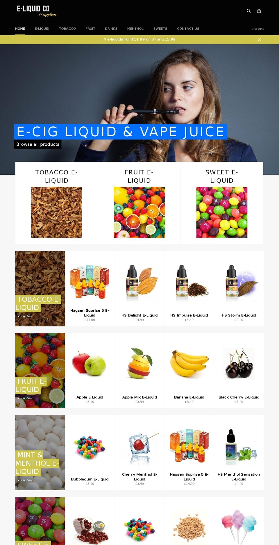 eliquidco.com shopify website screenshot