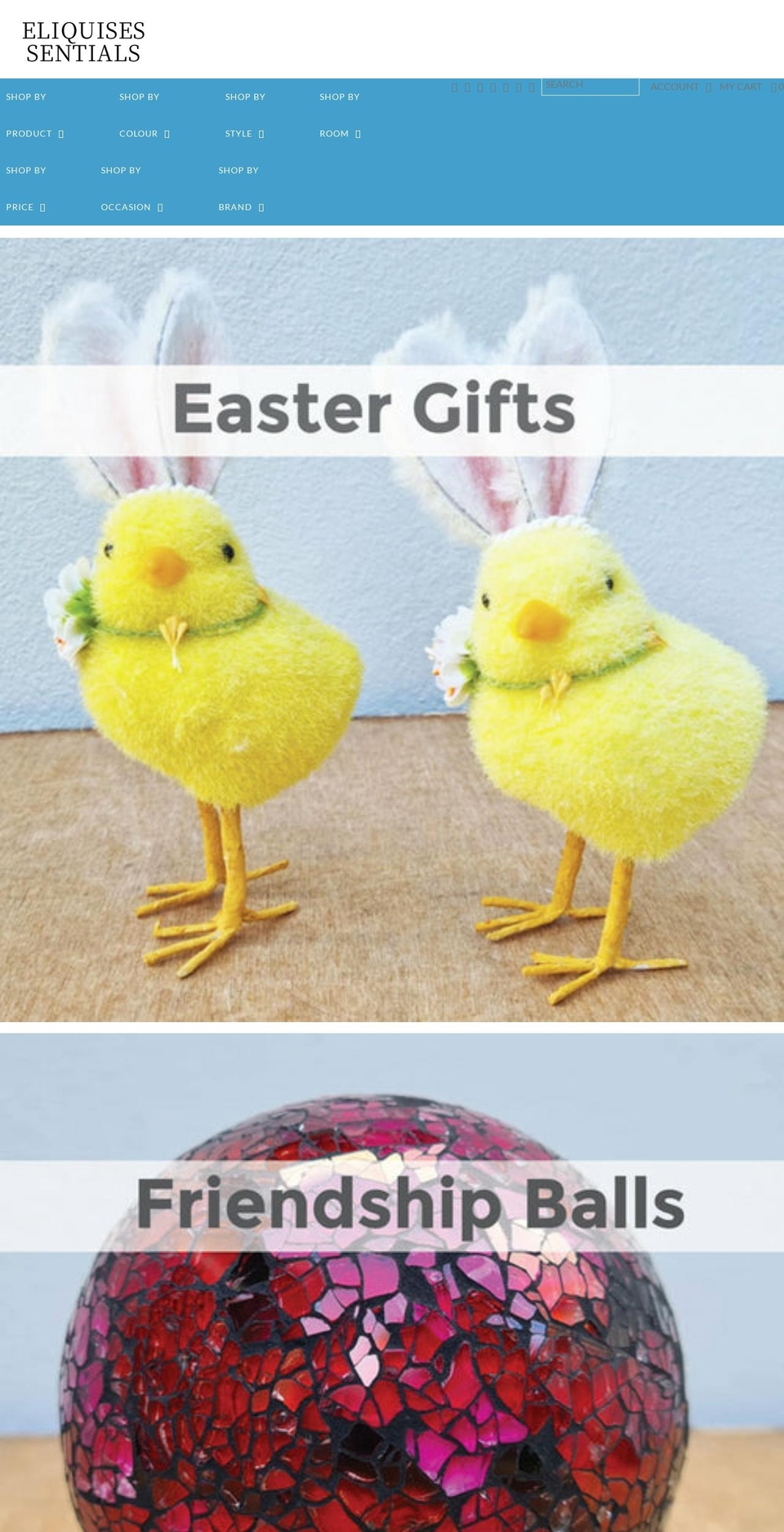 eliquisessentials.com shopify website screenshot