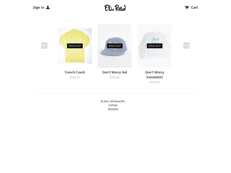 elireednyc.com shopify website screenshot