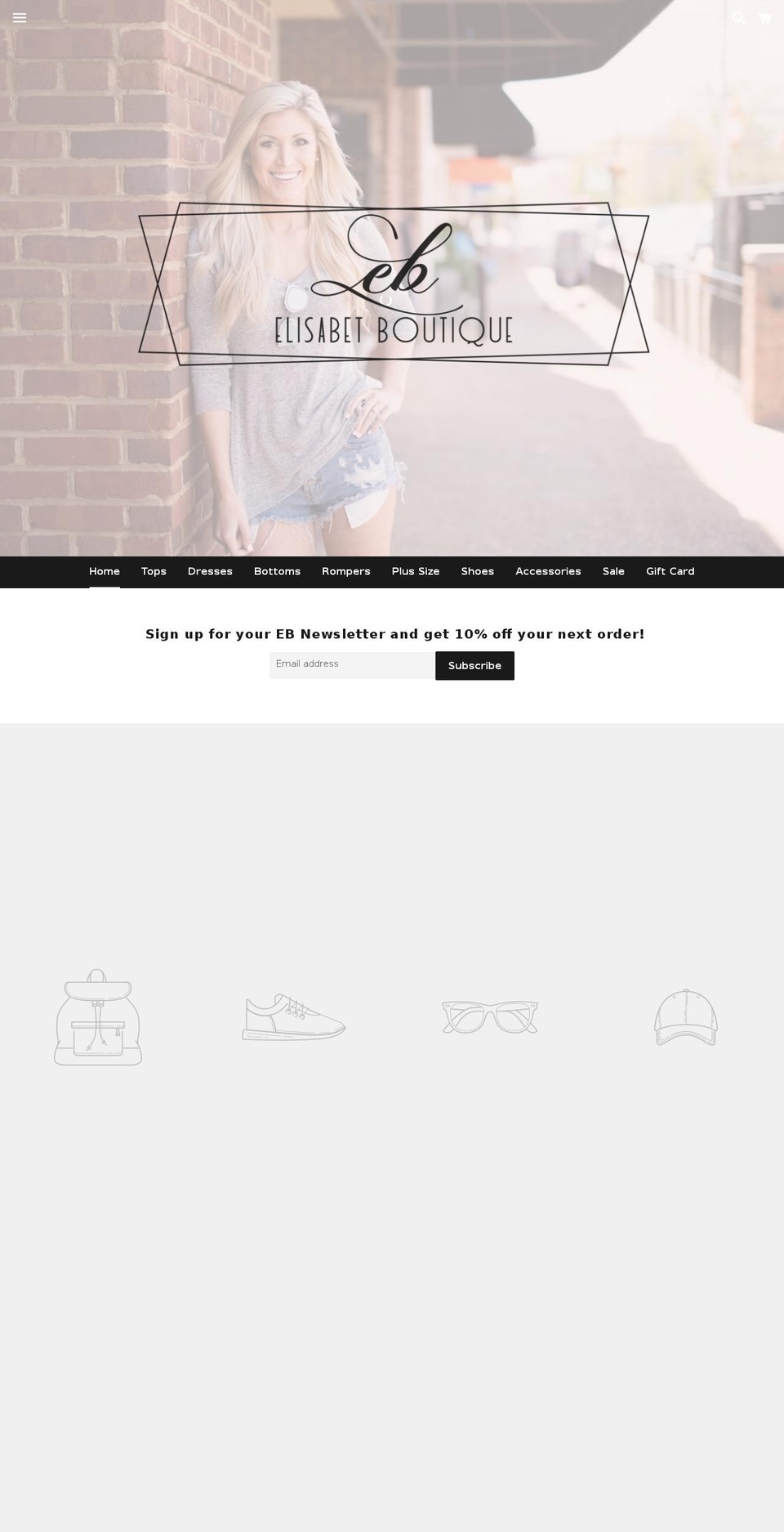 elisabetboutique.com — Shopify storefront screenshot