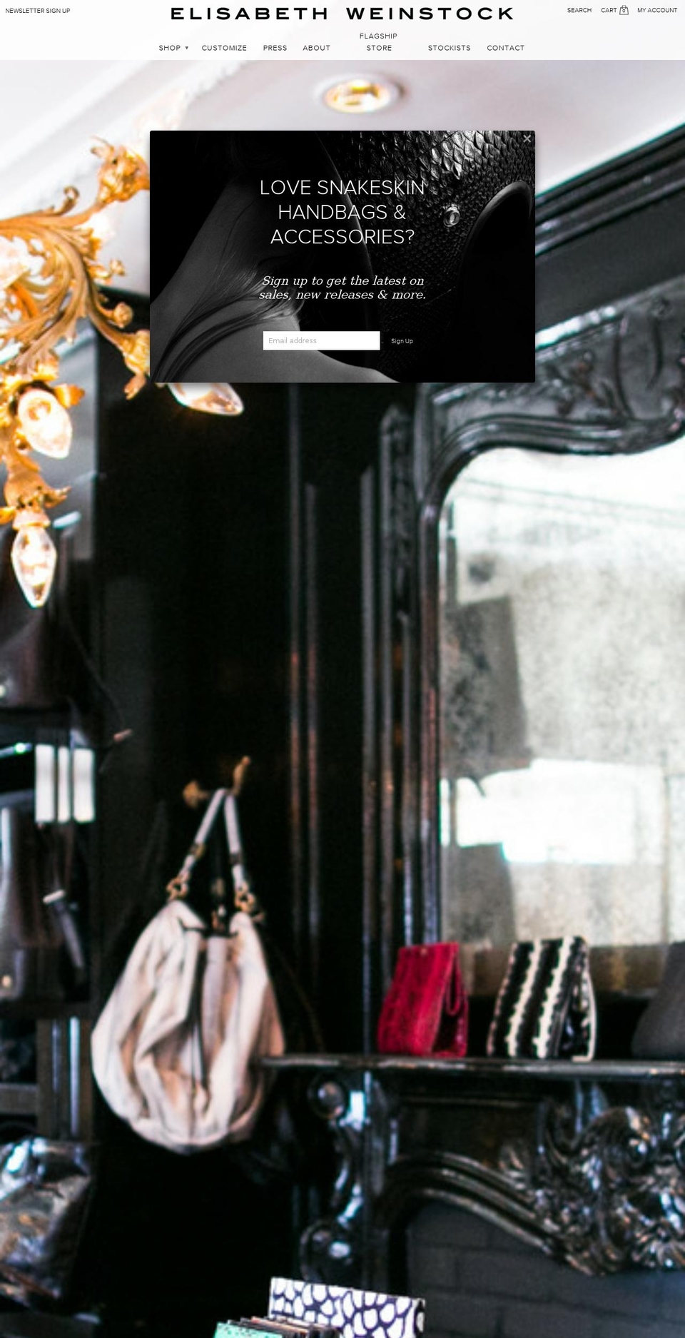 elisabethweinstockshop.com shopify website screenshot