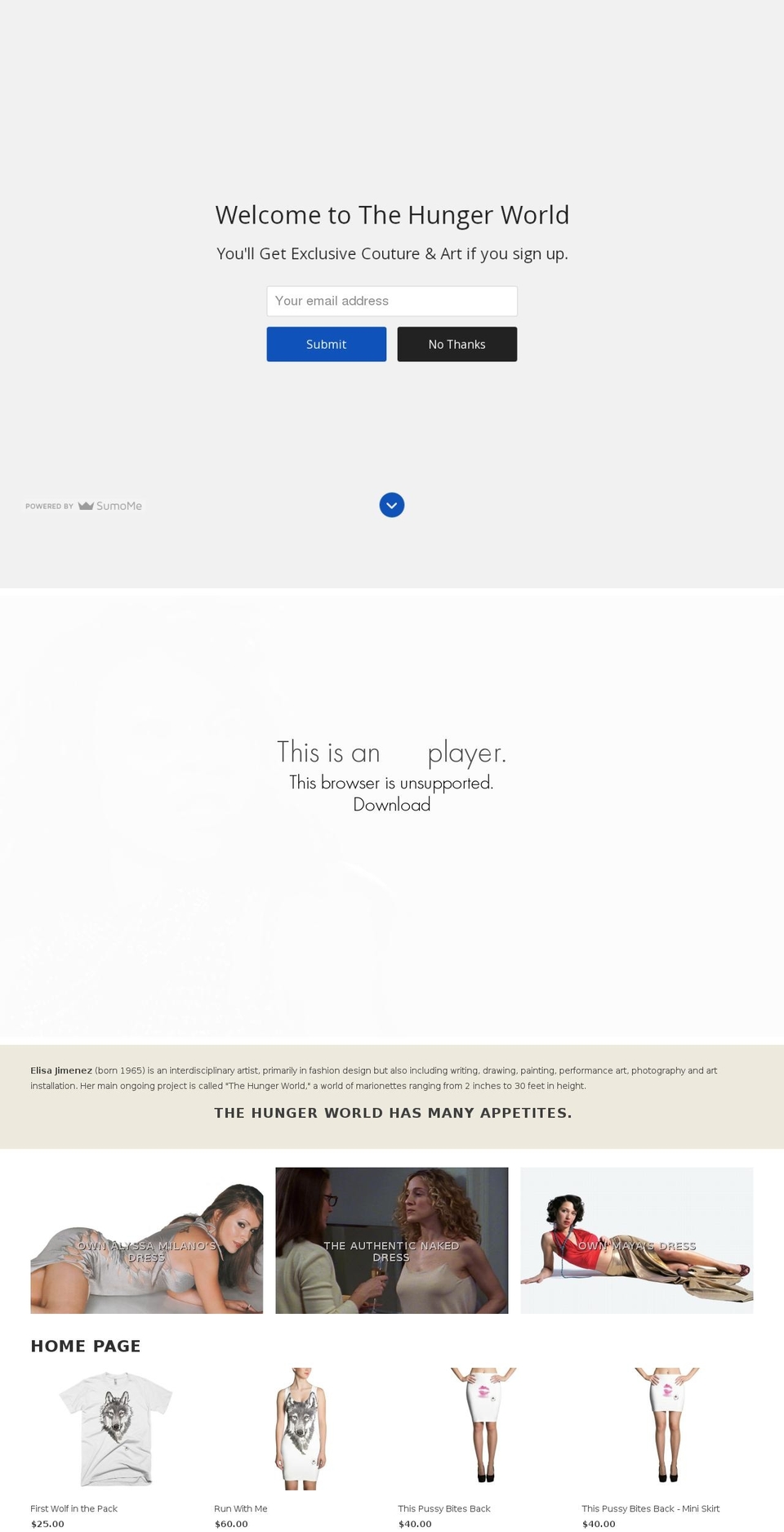 elisajimenez.com shopify website screenshot