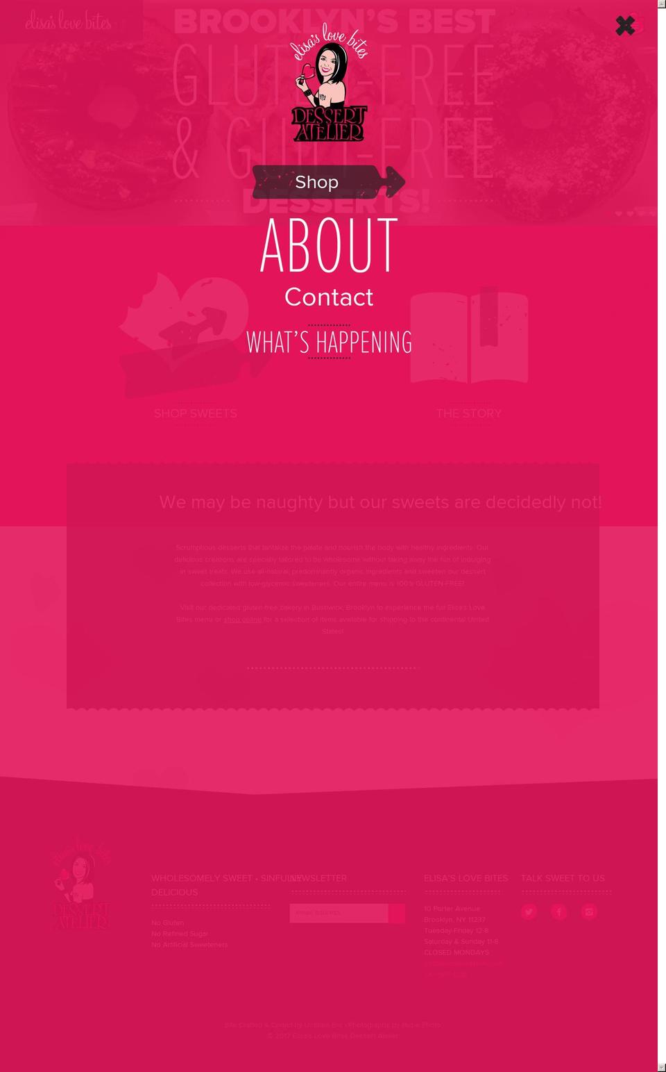 elisaslovebites.com shopify website screenshot