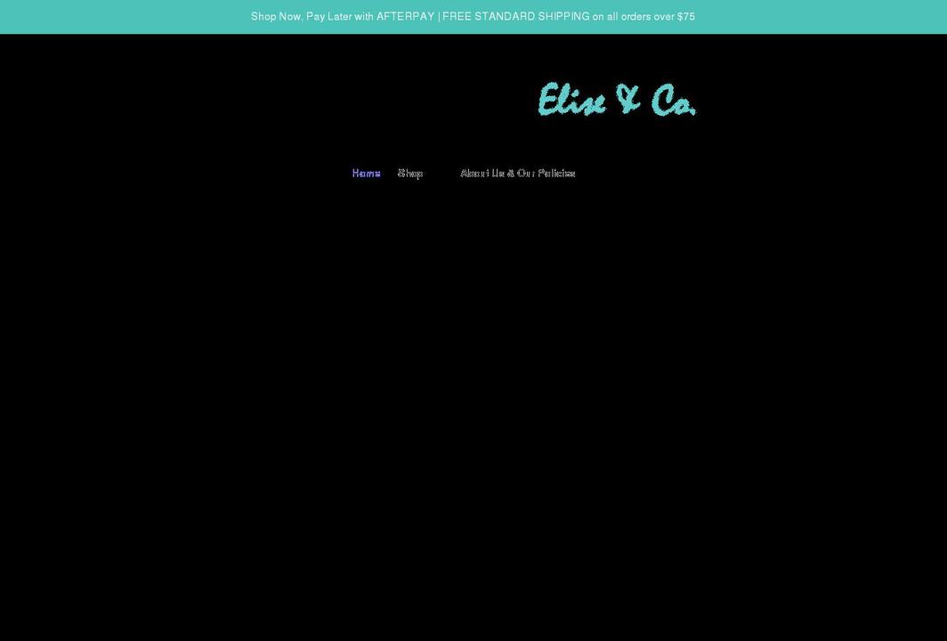 eliseandco.com.au shopify website screenshot