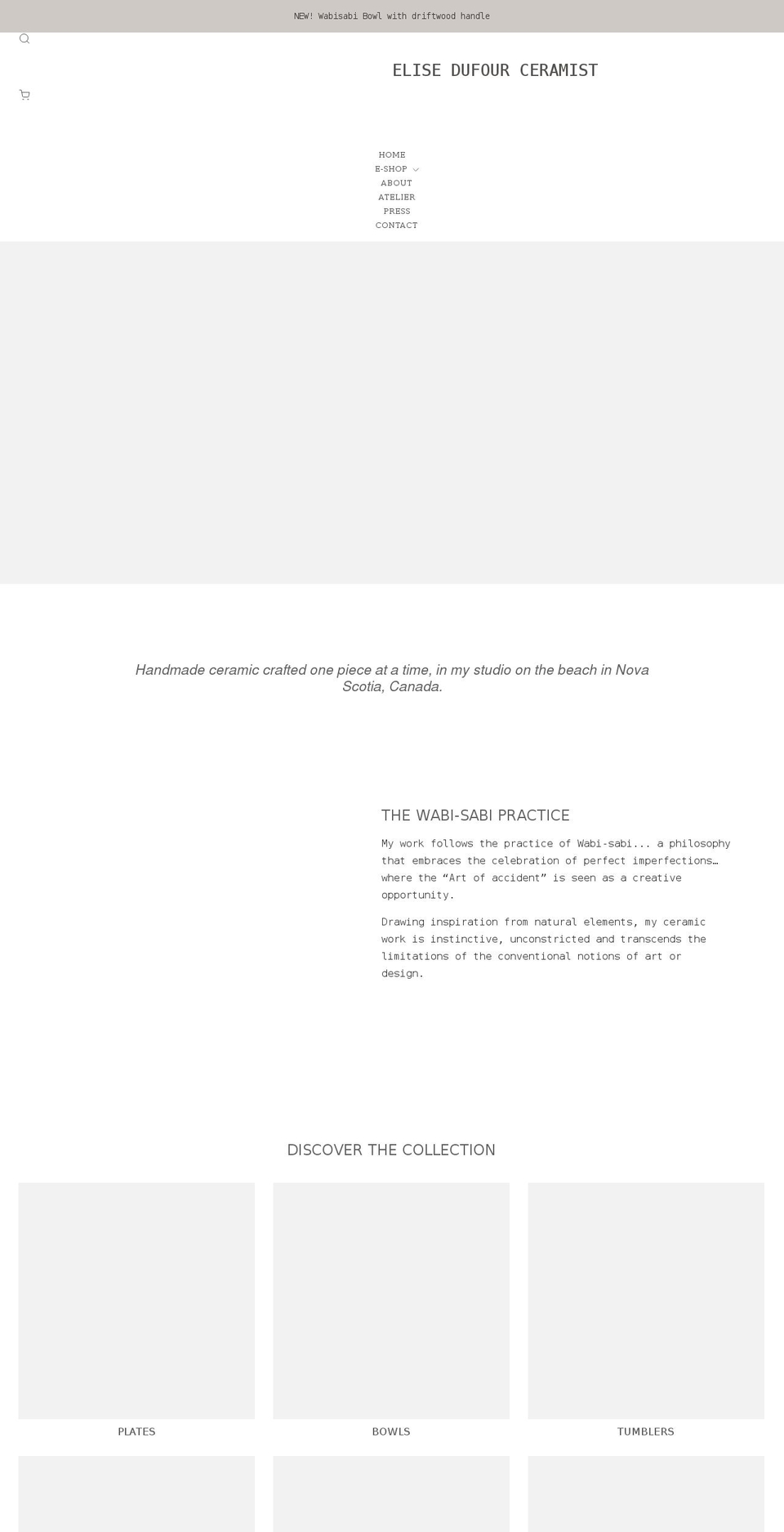 elisedufourceramist.com shopify website screenshot