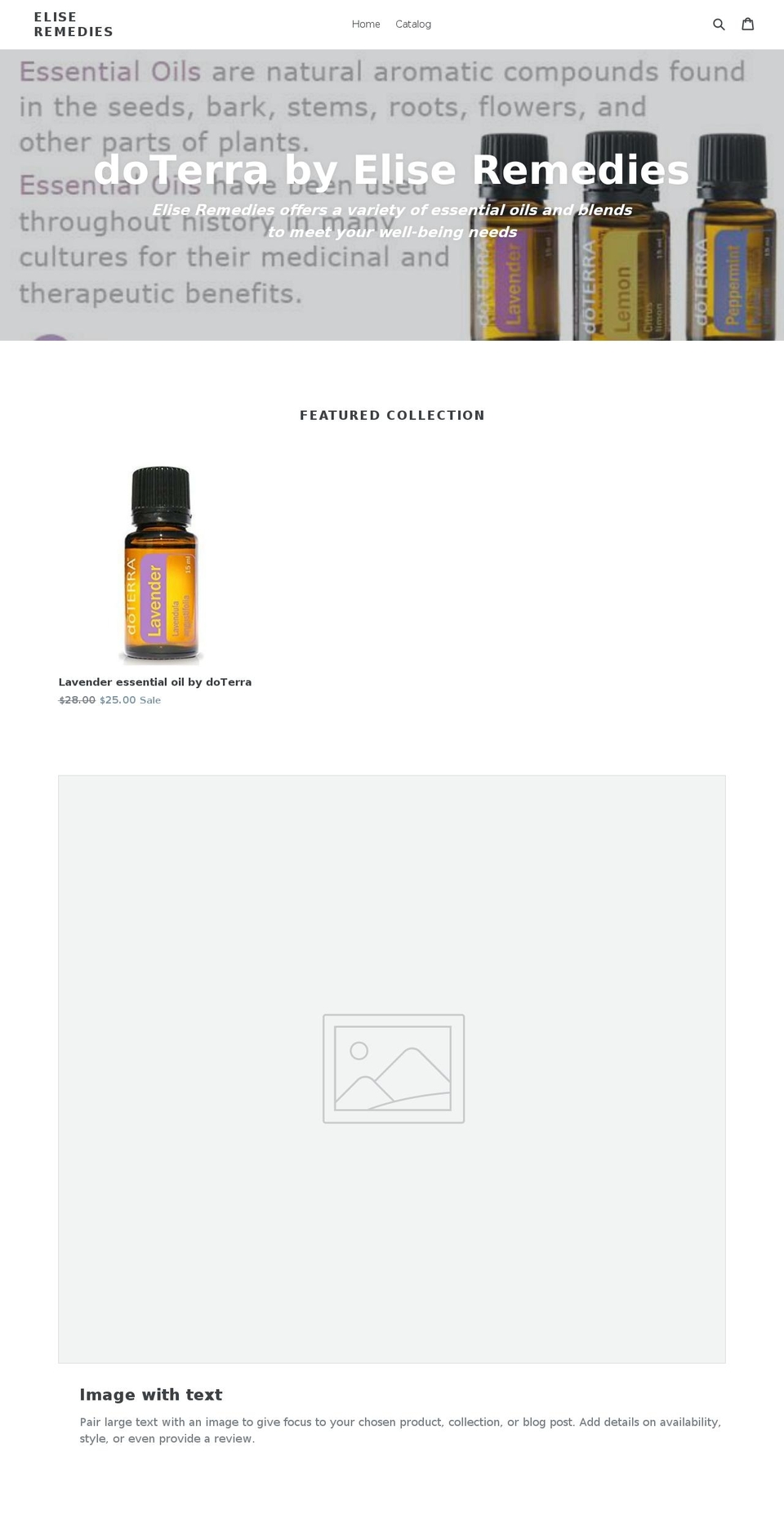 eliseremedies.com — Shopify storefront screenshot