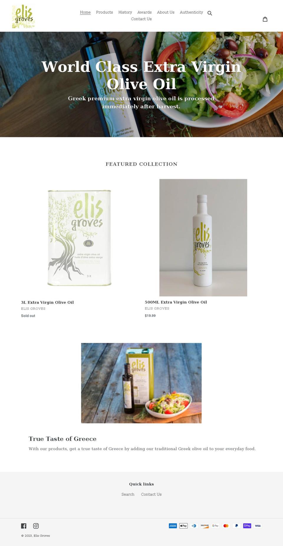 elisgroves.com shopify website screenshot