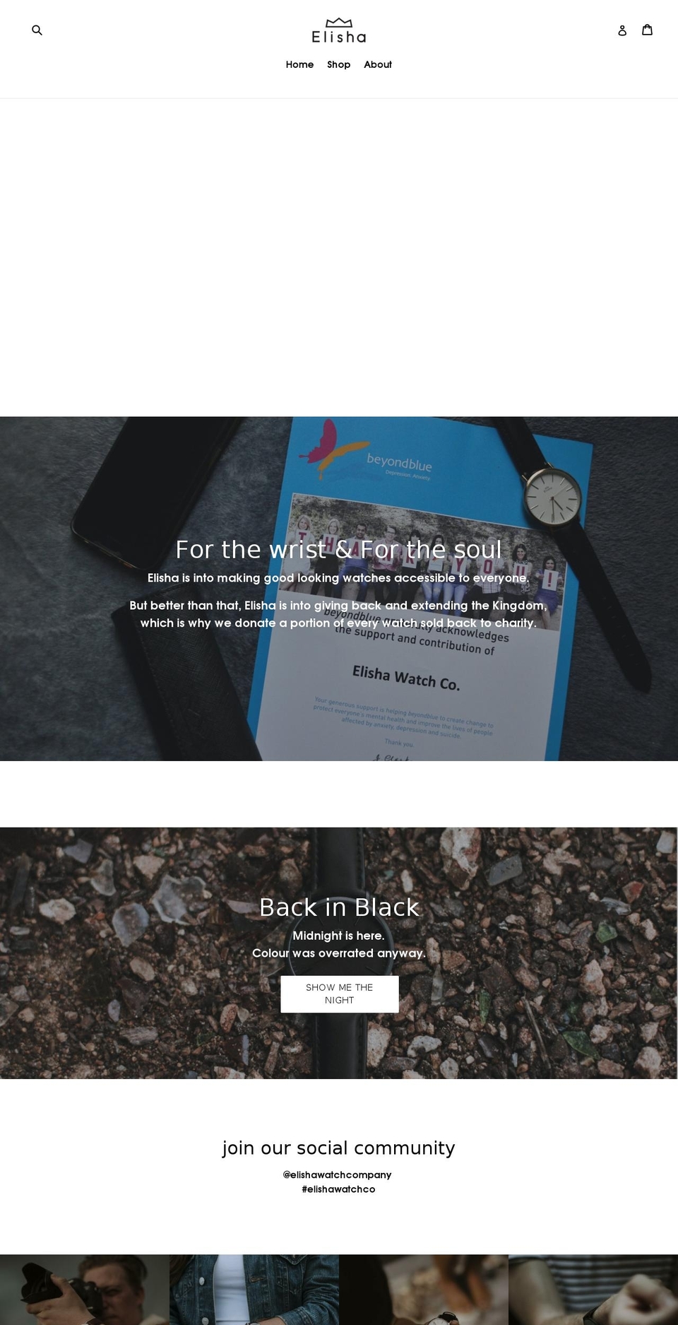 elishawatchco.com — Shopify storefront screenshot