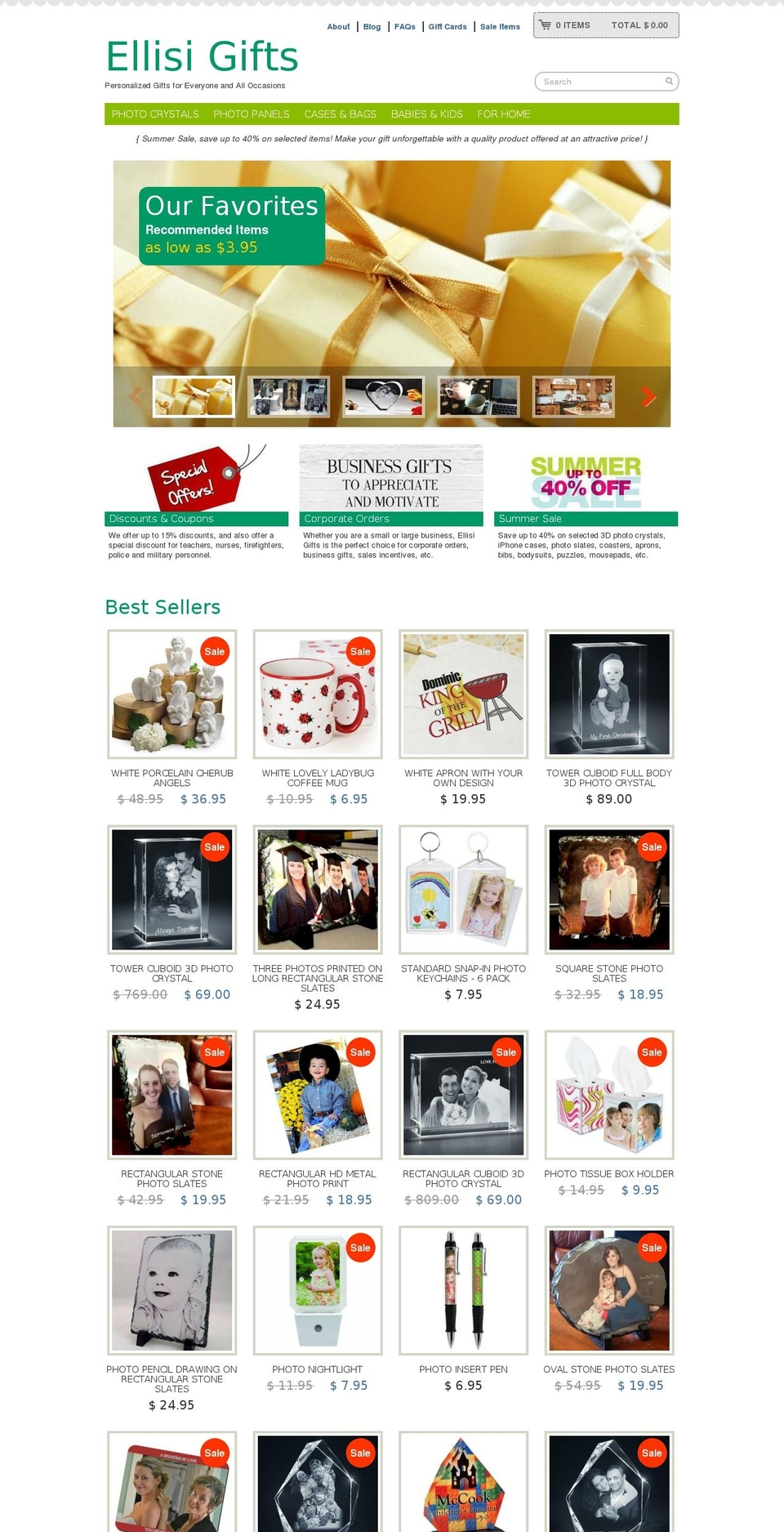 Clearflex Shopify theme site example elisigifts.com