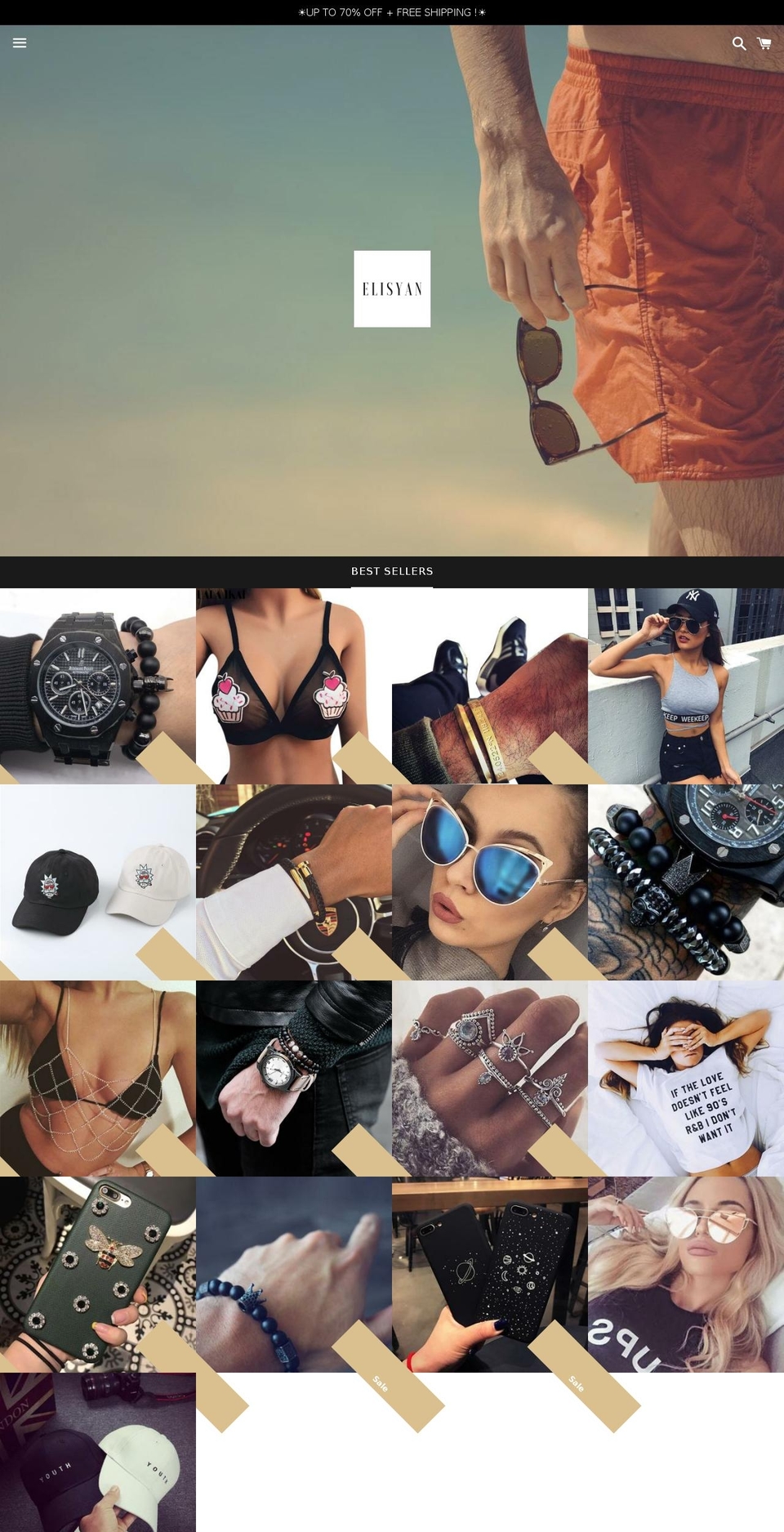 elisyan.com — Shopify storefront screenshot