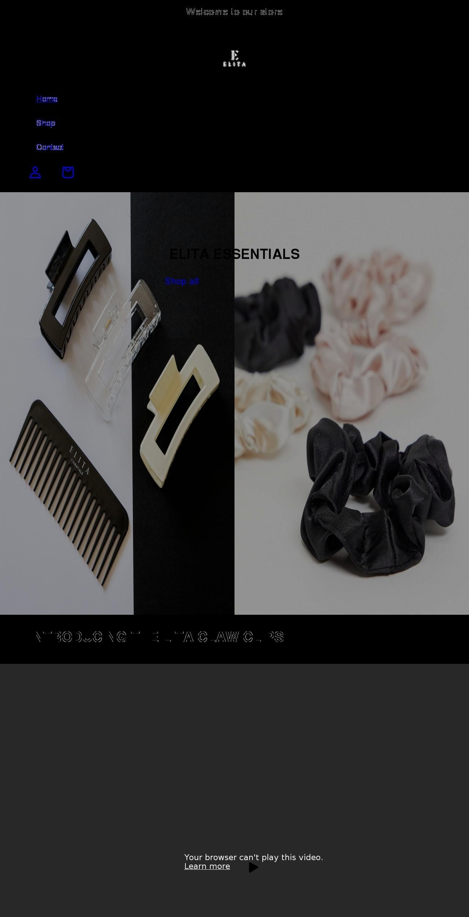 elitaessentials.com — Shopify storefront screenshot