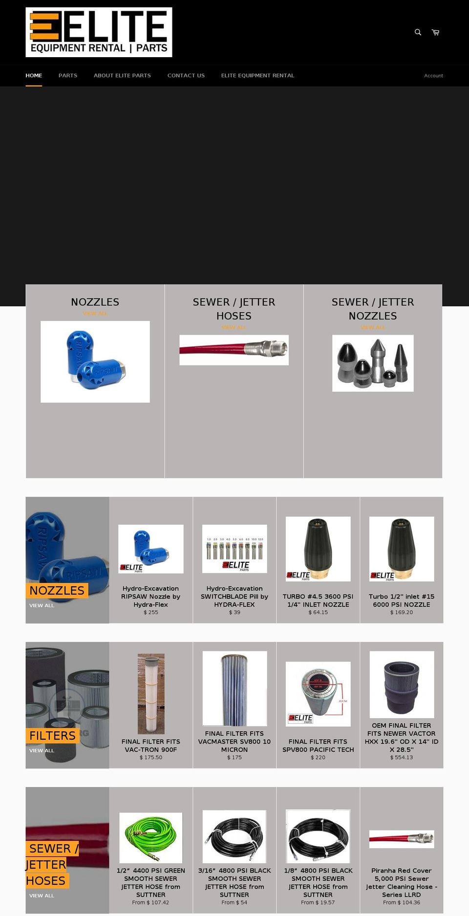 elite-parts.org shopify website screenshot