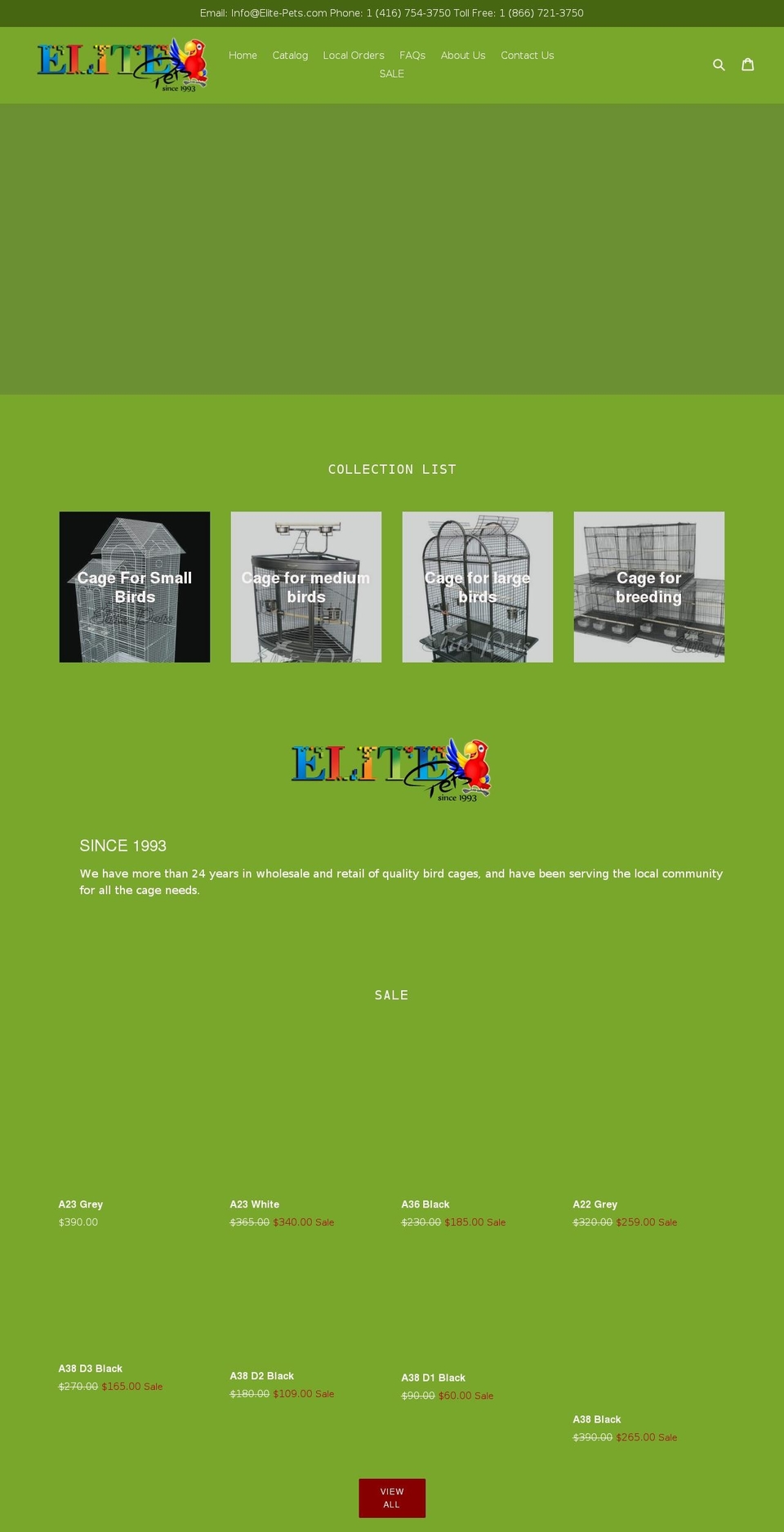 elite-pets.com shopify website screenshot