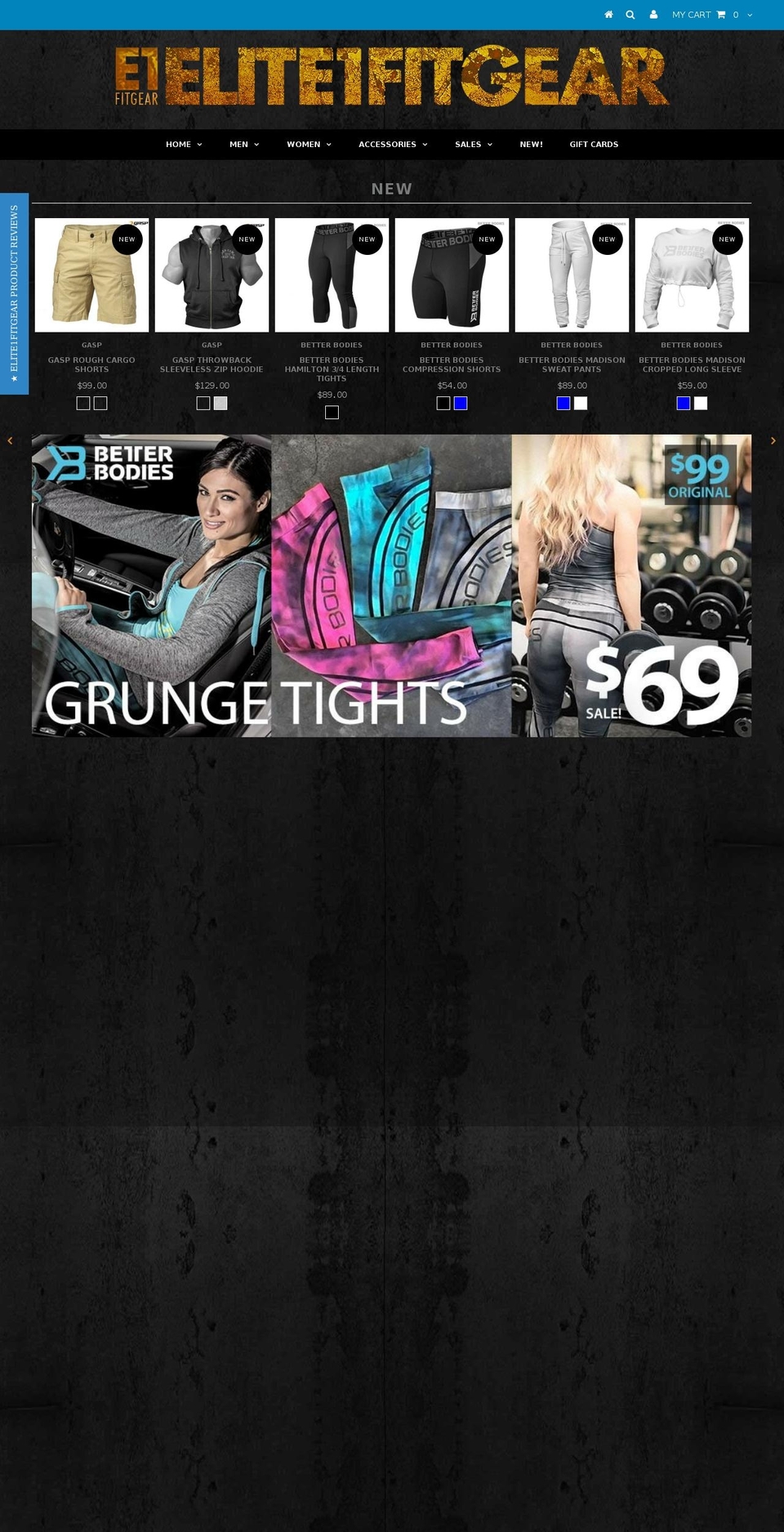 elite1fitnessgear.com shopify website screenshot