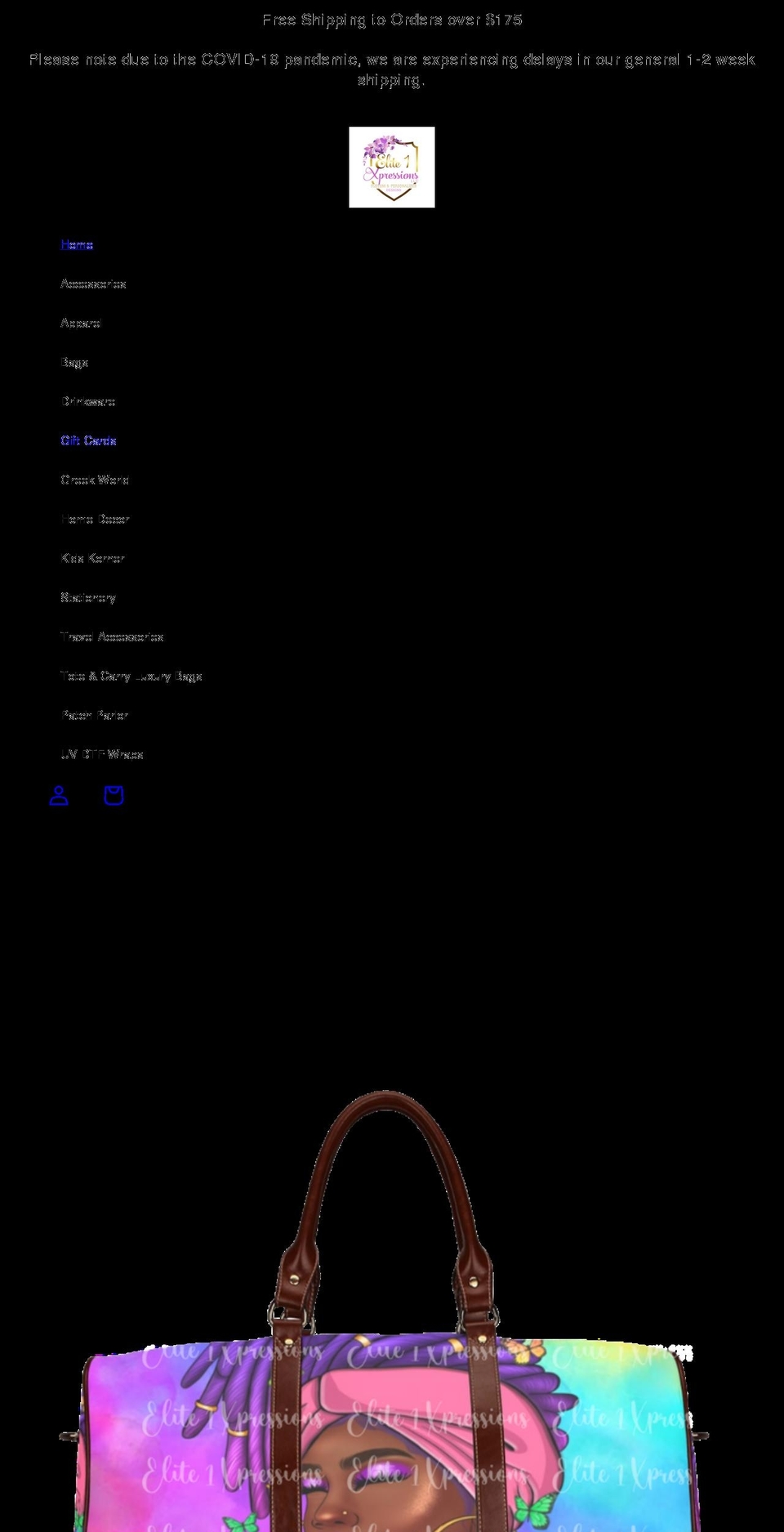 elite1xpressions.com shopify website screenshot