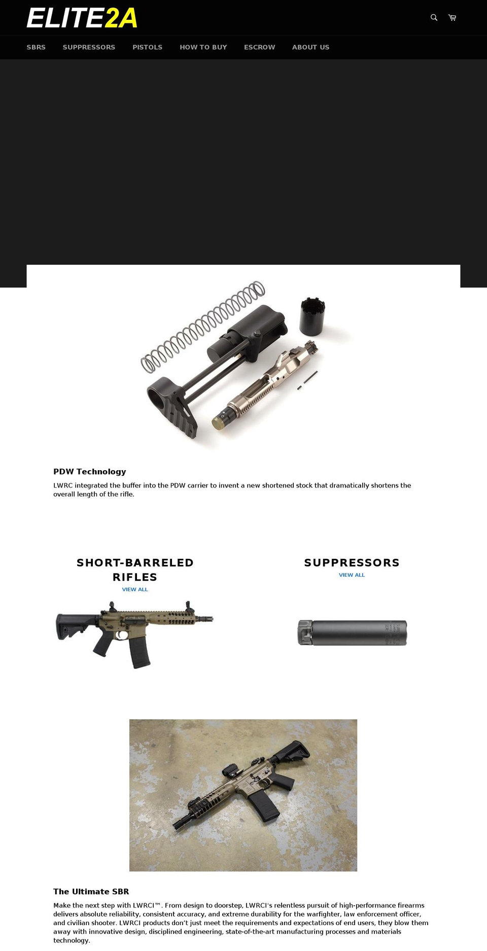 elite2a.com — Shopify storefront screenshot