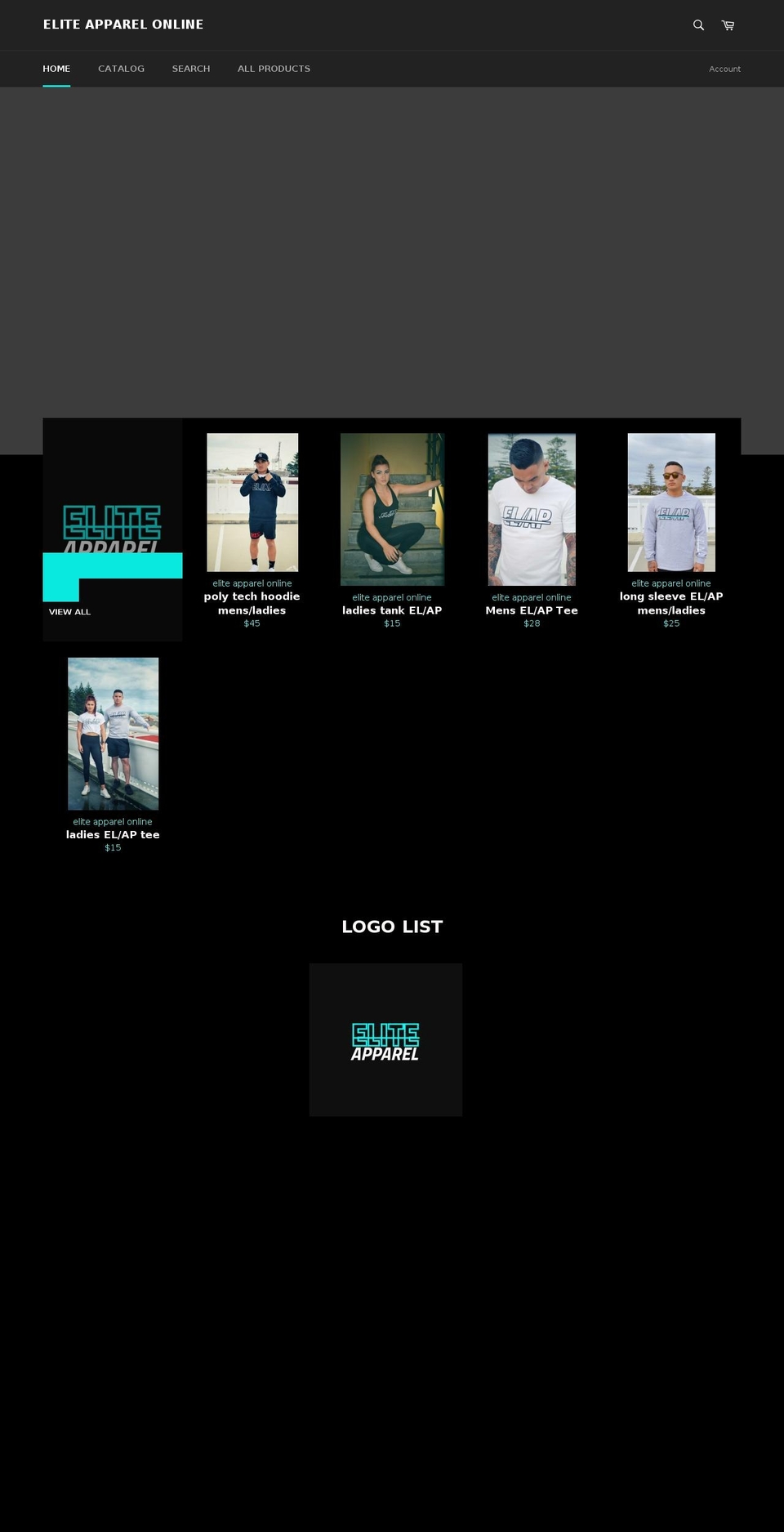 eliteapparelonline.com — Shopify storefront screenshot