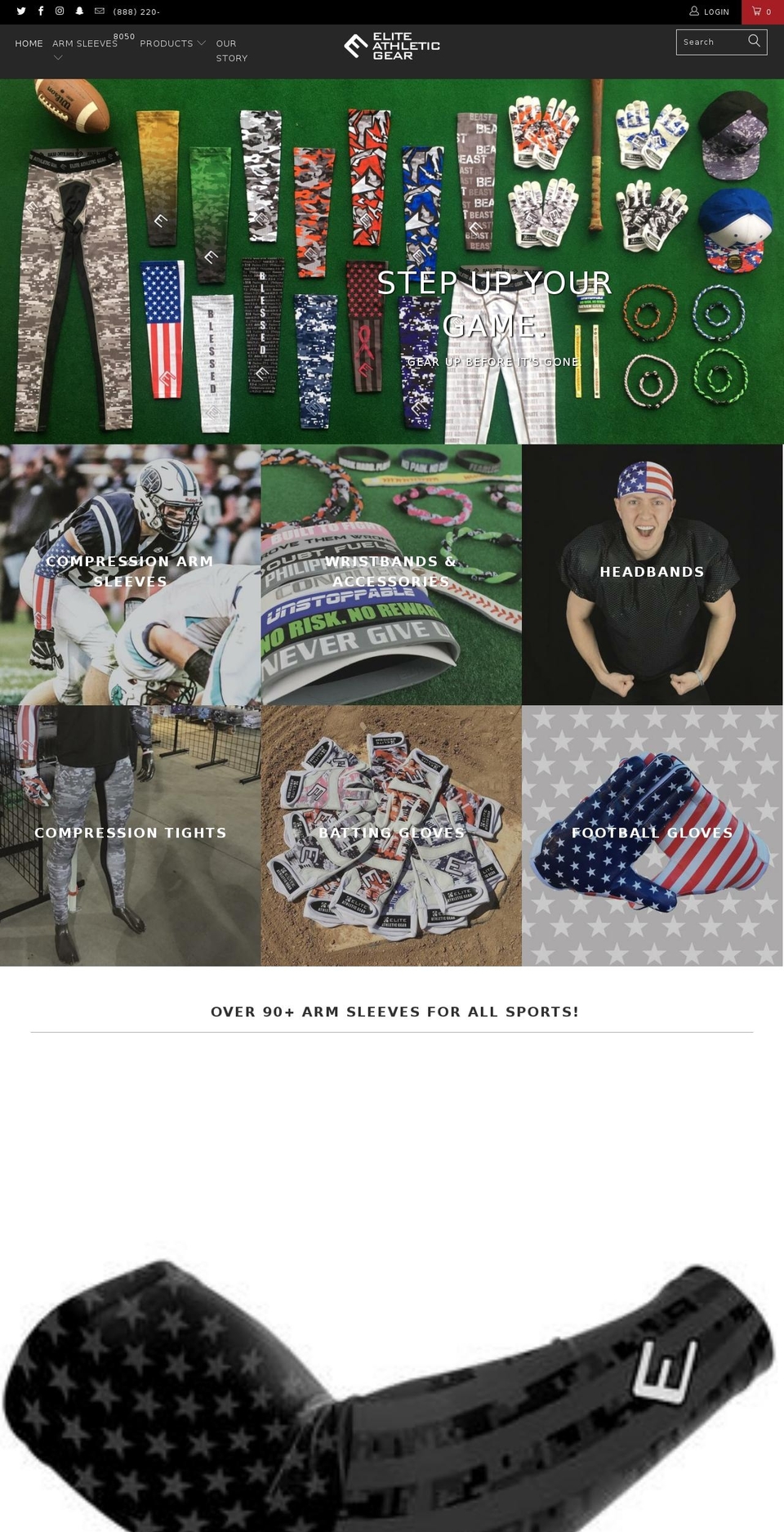 eliteathleticgear.com shopify website screenshot