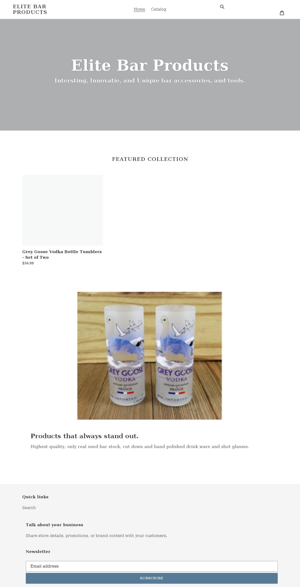 elitebarproducts.com shopify website screenshot