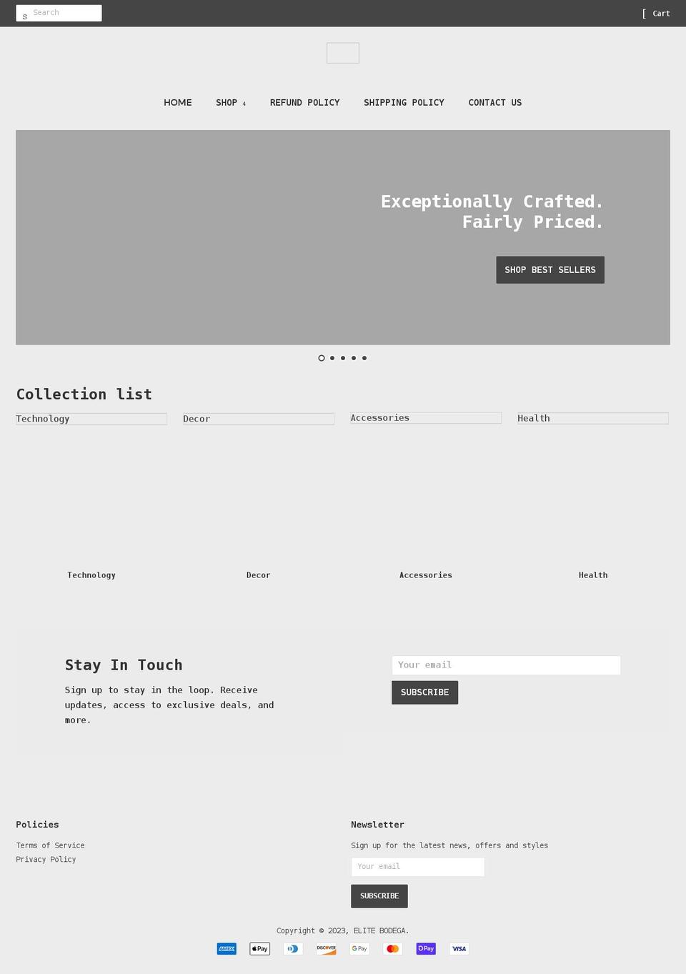 elitebodega.com shopify website screenshot