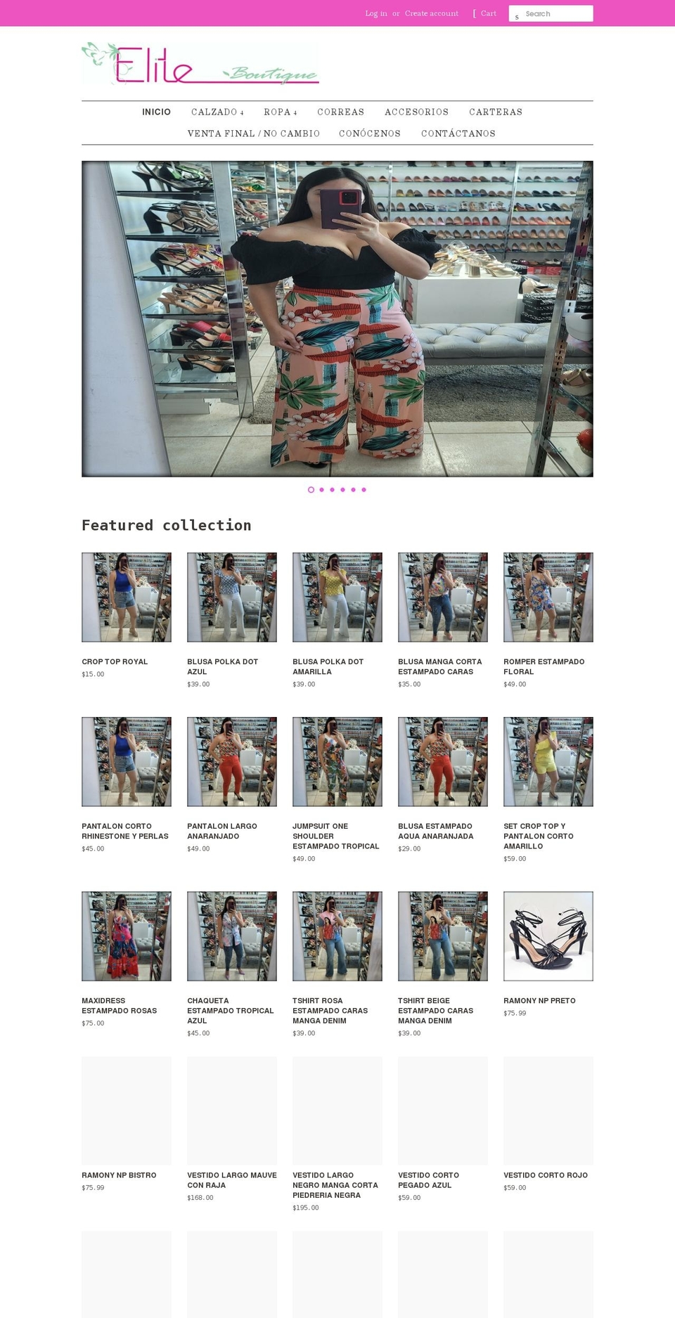 eliteboutiquepr.com shopify website screenshot