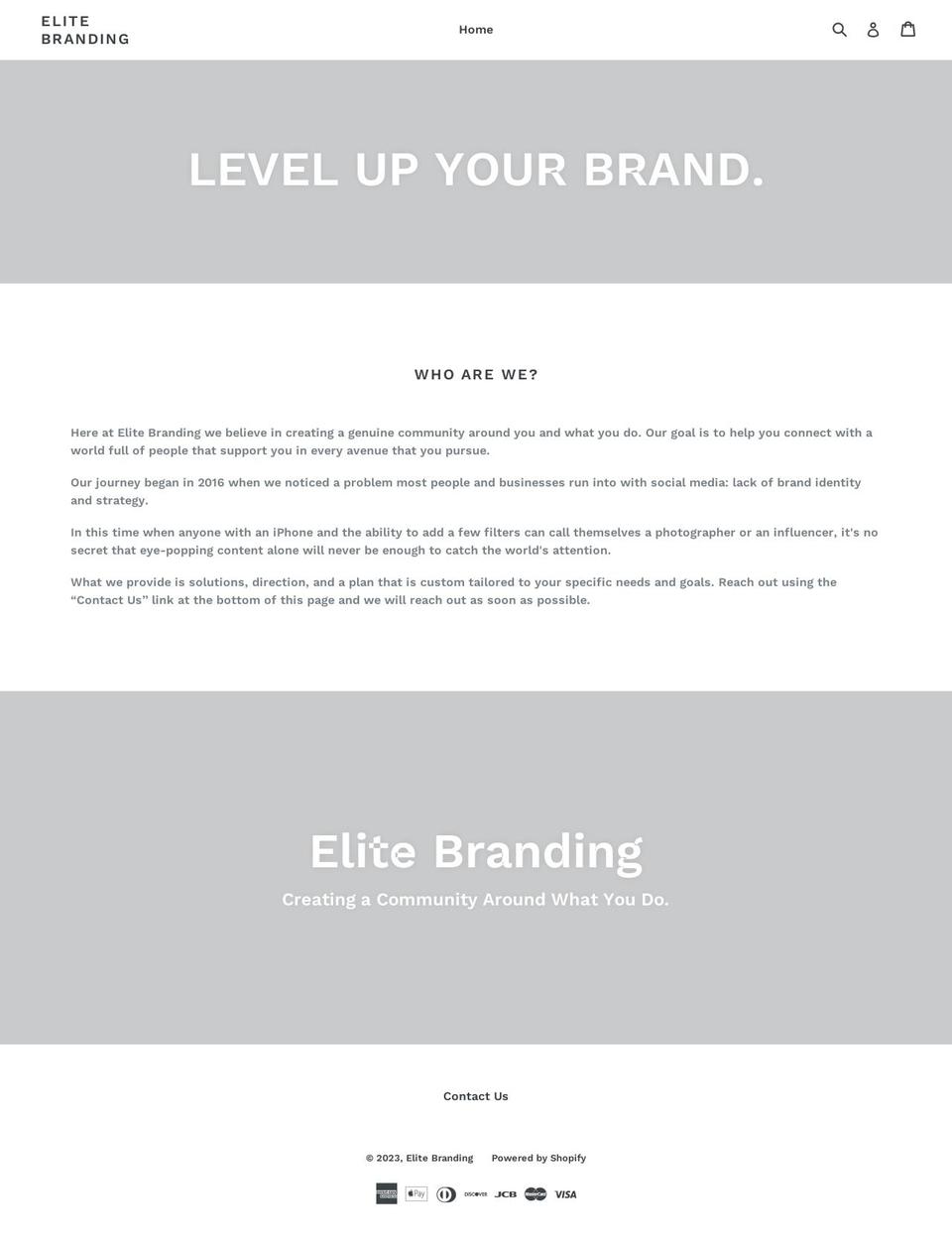 elitebranding.shop shopify website screenshot