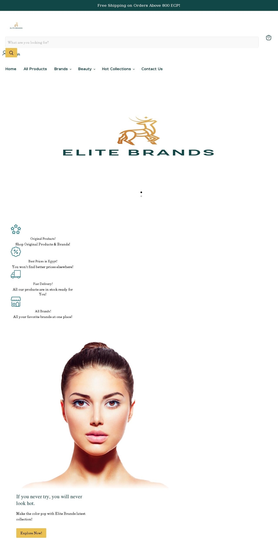 elitebrands.shop shopify website screenshot