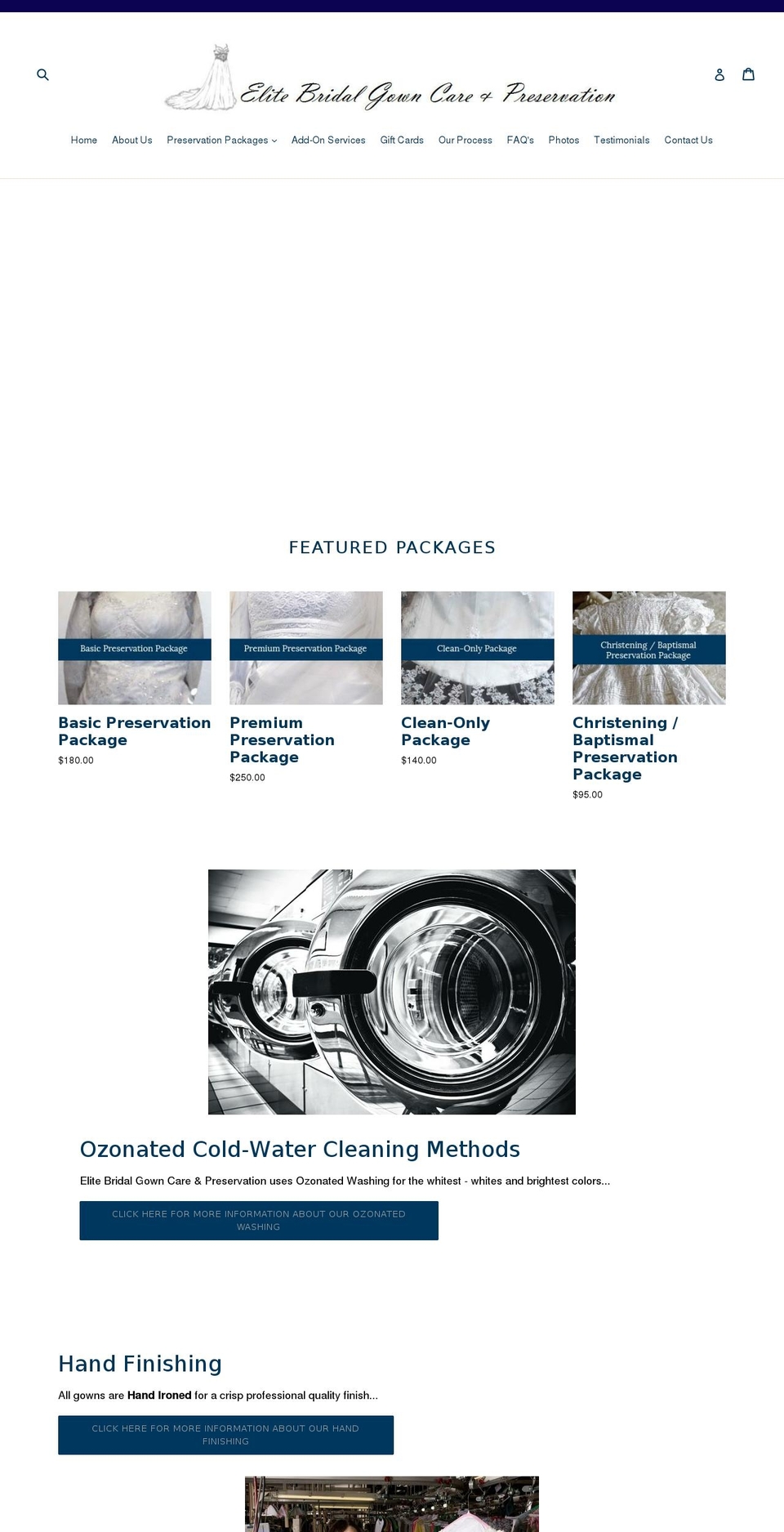 elitebridalcare.com — Shopify storefront screenshot