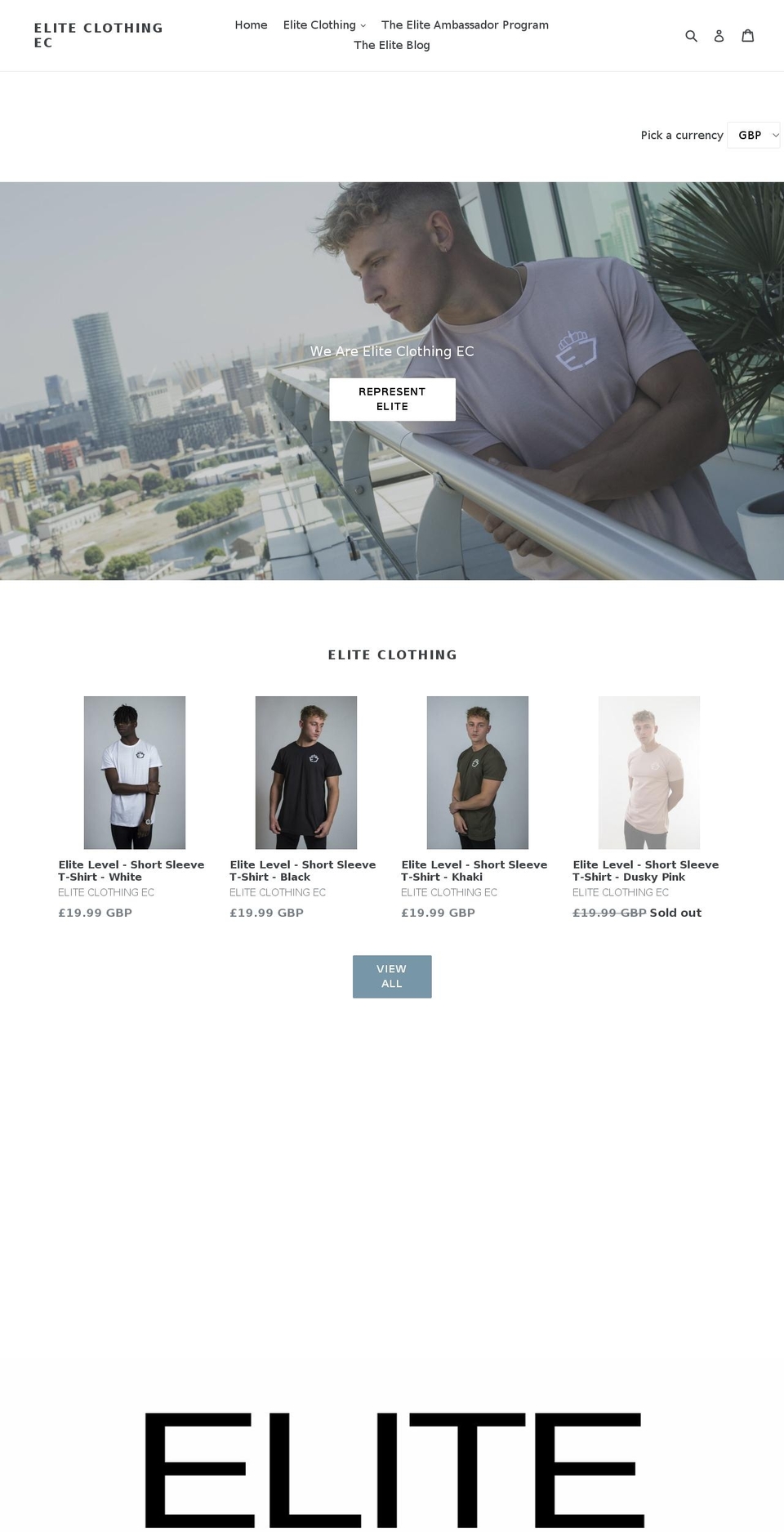eliteclothingec.com — Shopify storefront screenshot